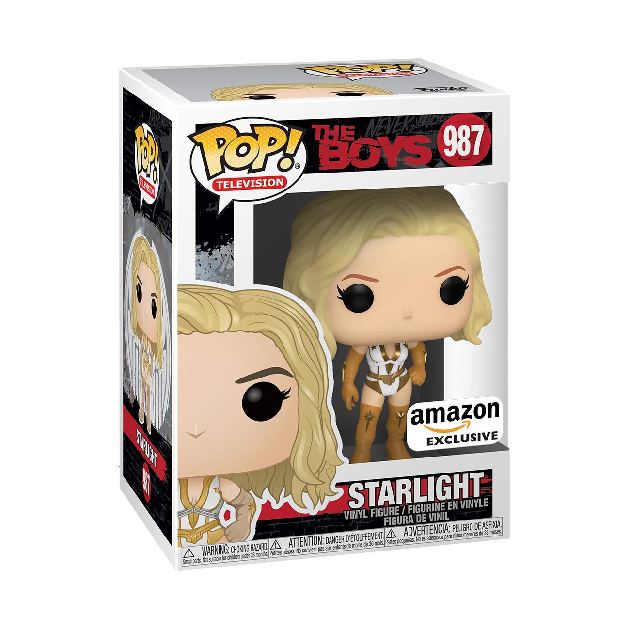Funko Pop! TV: The Boys - Starlight in Bodysuit Vinyl Figure | Amazon Exclusive Collectible | Perfect for Superhero Fans & Home Decor