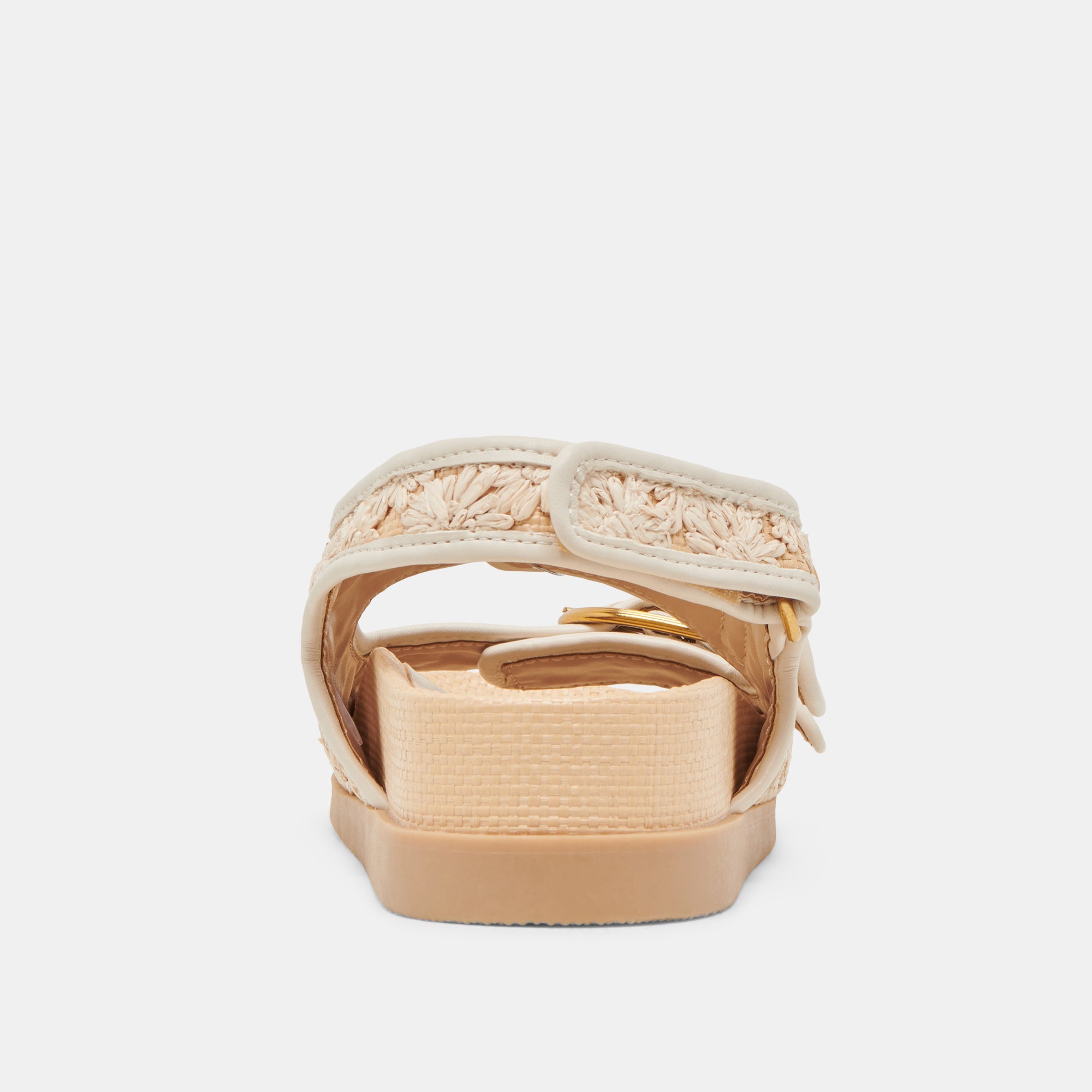 STARLA Women's Floral Raffia Sandals in Cream - Comfortable Summer Beach Sandals for Women, Perfect for Vacations, Poolside, and Casual Outings