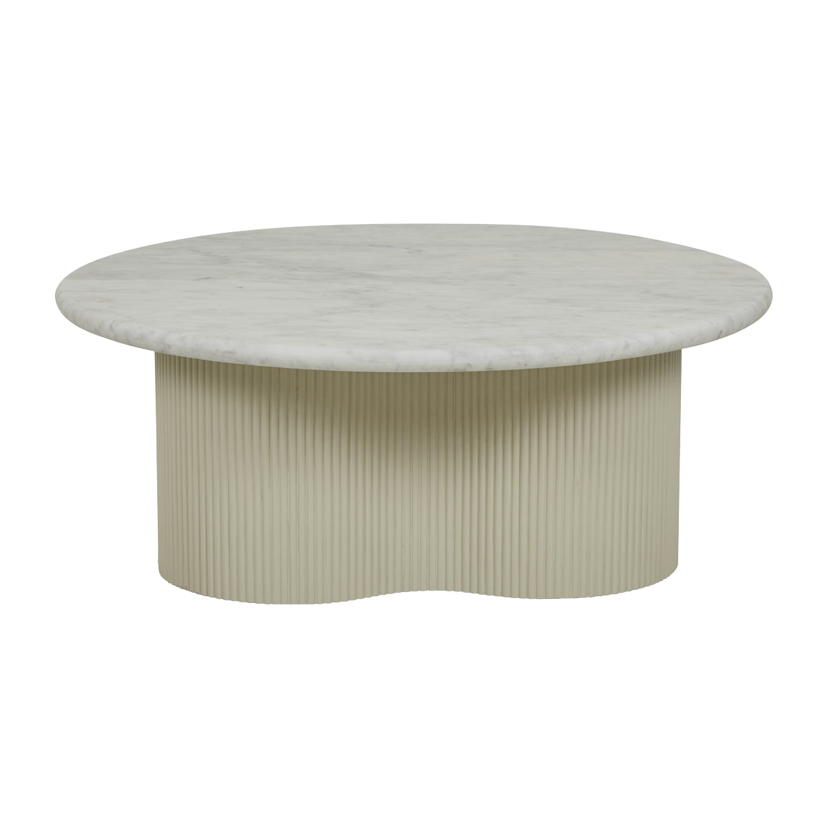 Artie Wave Ripple Coffee Table - Modern Glass Top End Table for Living Room, Bedroom & Office - Stylish Accent Furniture for Home Decor