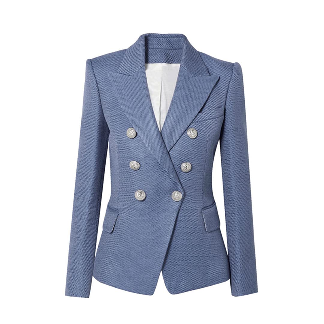 European Slim Fit Fitness Blazer with Metal Gold Buttons - White, Black, Khaki Colors | Stylish Office Wear & Casual Outfit for Men & Women
