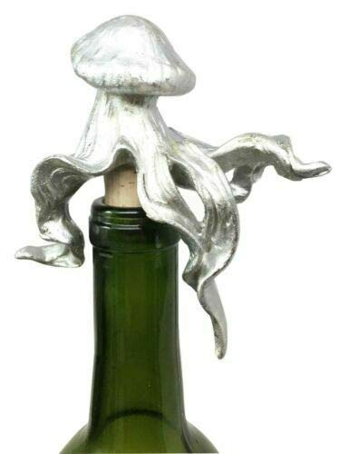 Silver Jellyfish Wine Bottle Stopper - Elegant Kitchen & Bar Accessory for Wine Lovers - Perfect for Parties, Home Decor, and Gift Giving