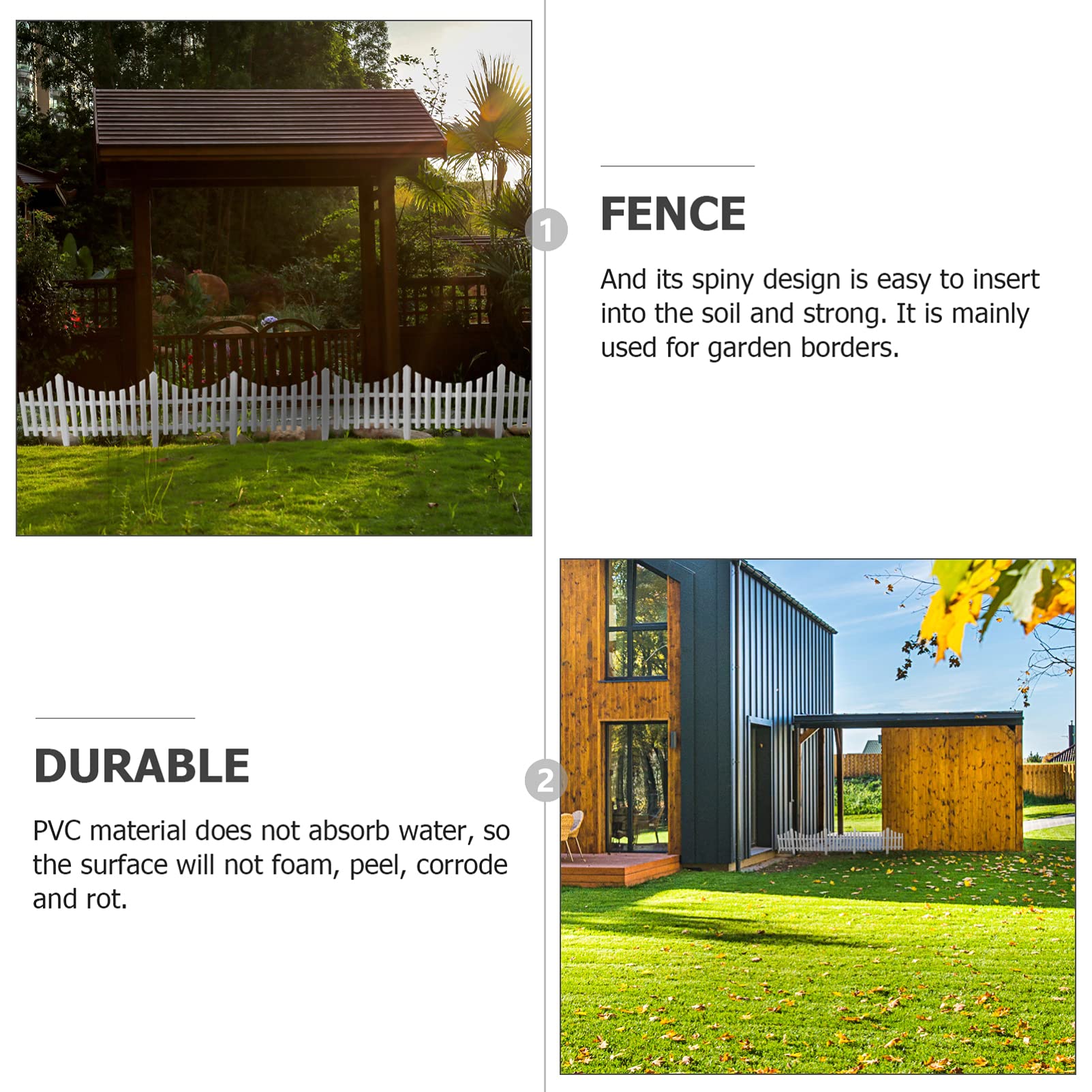5-Pack Garden Fence Enclosure - Durable Crawl-Proof Barrier for Outdoor Gardens, Flower Beds & Pet Safety - Perfect for Landscaping & Backyard Protection