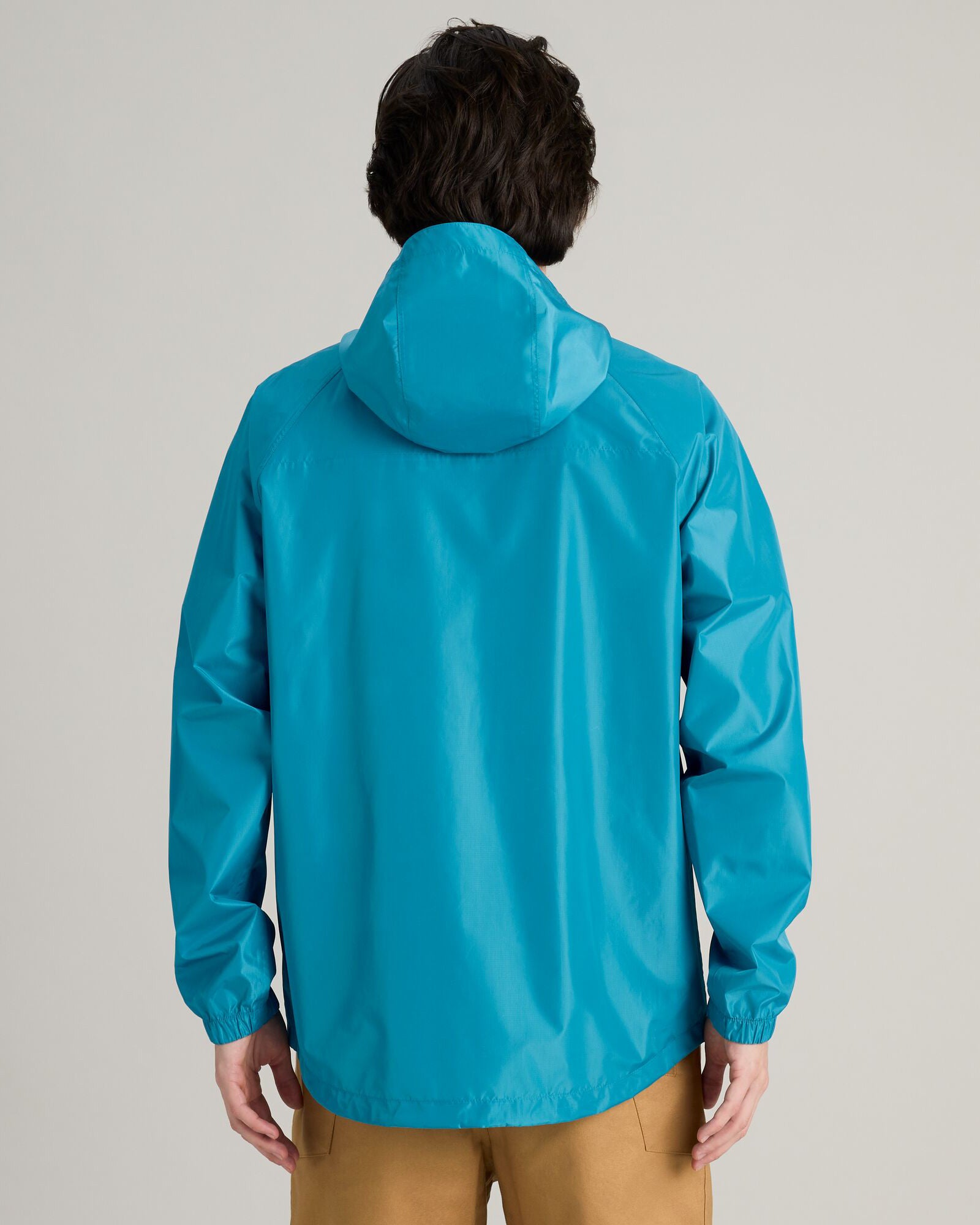Waterproof Men's 2-Layer Rain Jacket with Pockets - Lightweight & Breathable for Hiking, Camping & Outdoor Activities