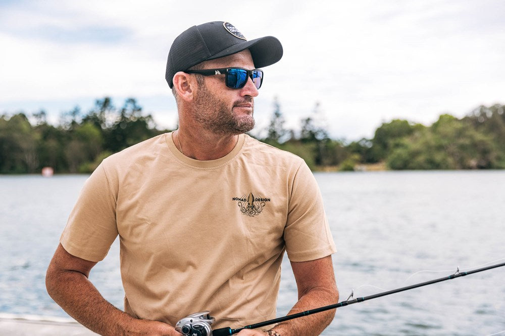 Premium Squidtrex™ Tan T-Shirt - Soft Cotton Men's Tee for Casual Wear & Outdoor Activities
