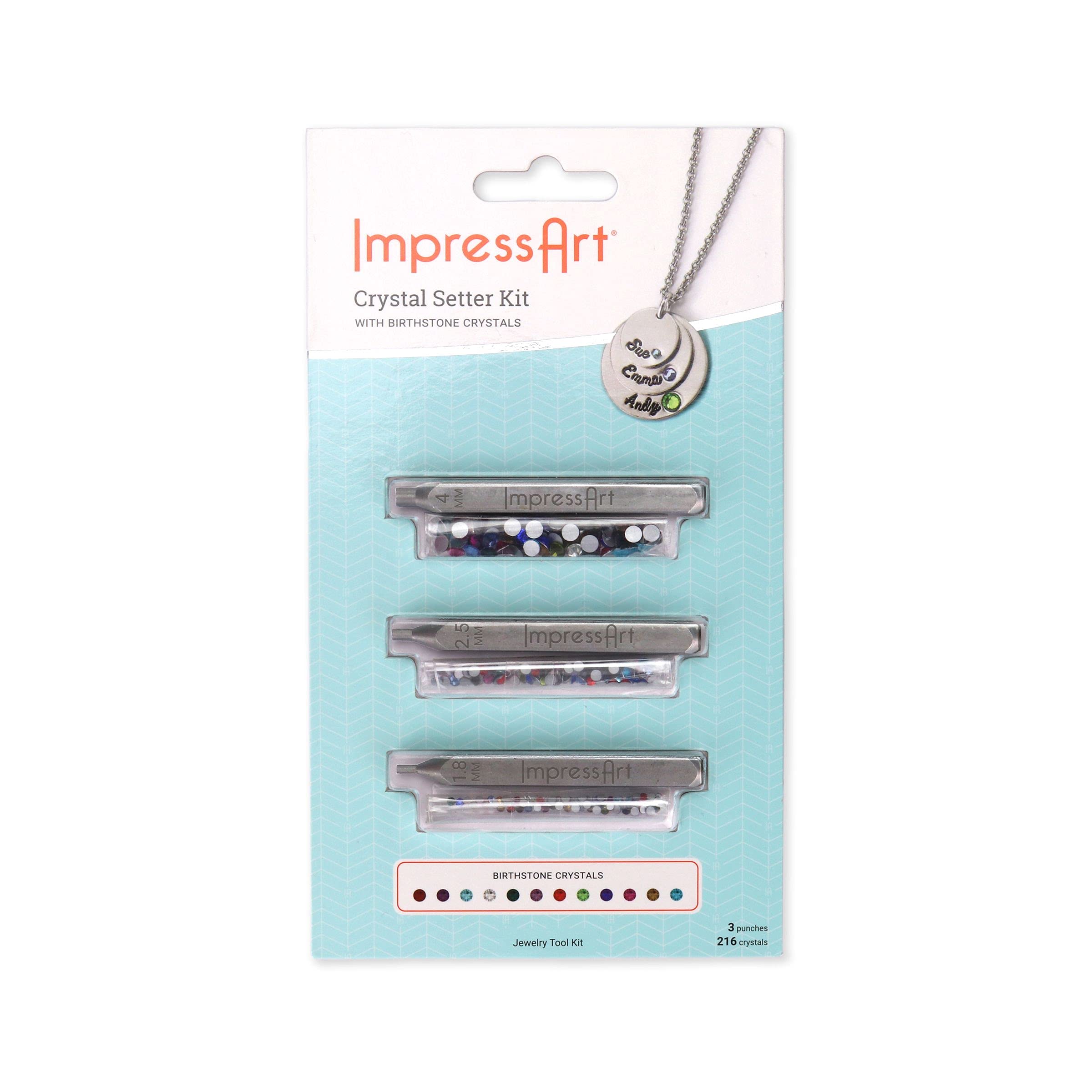 ImpressArt Metal Stamping Ring Making Kit - DIY Jewelry Craft Set with Birthstones for Handmade Rings, Personalized Gifts & Creative Projects | Perfect for Wedding Bands, Anniversary Gifts & Crafting Classes