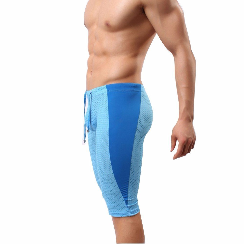 FEESHOW Men's Workout Gym Shorts - Breathable Running Tights for Sports & Fitness Training - Perfect for Gym, Jogging, and Outdoor Activities