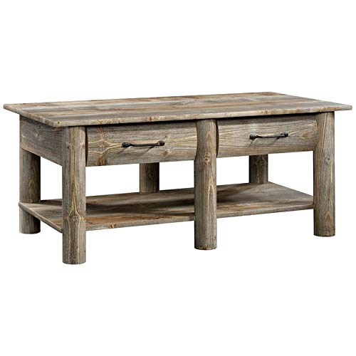 Pemberly Row Modern Wood Coffee Table - Rustic Cedar Finish | Perfect for Living Room, Lounge & Home Decor