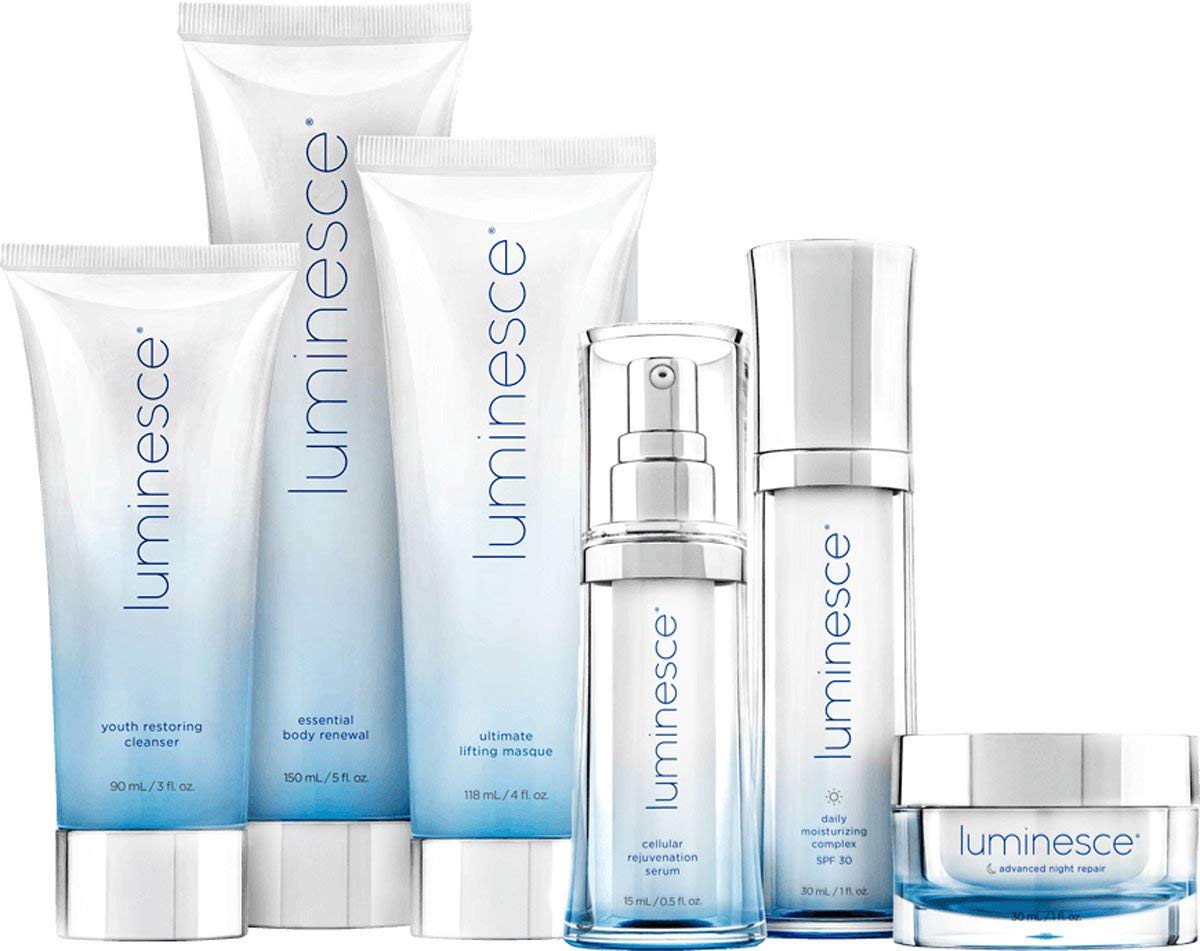 Jeunesse Luminesce Anti-Aging Skincare Kit (6-Piece Set) - Serum, Moisturizer, Repair Cream, Cleanser, Face Mask & Renewal Treatment | Complete Youthful Glow Routine for Day & Night Use