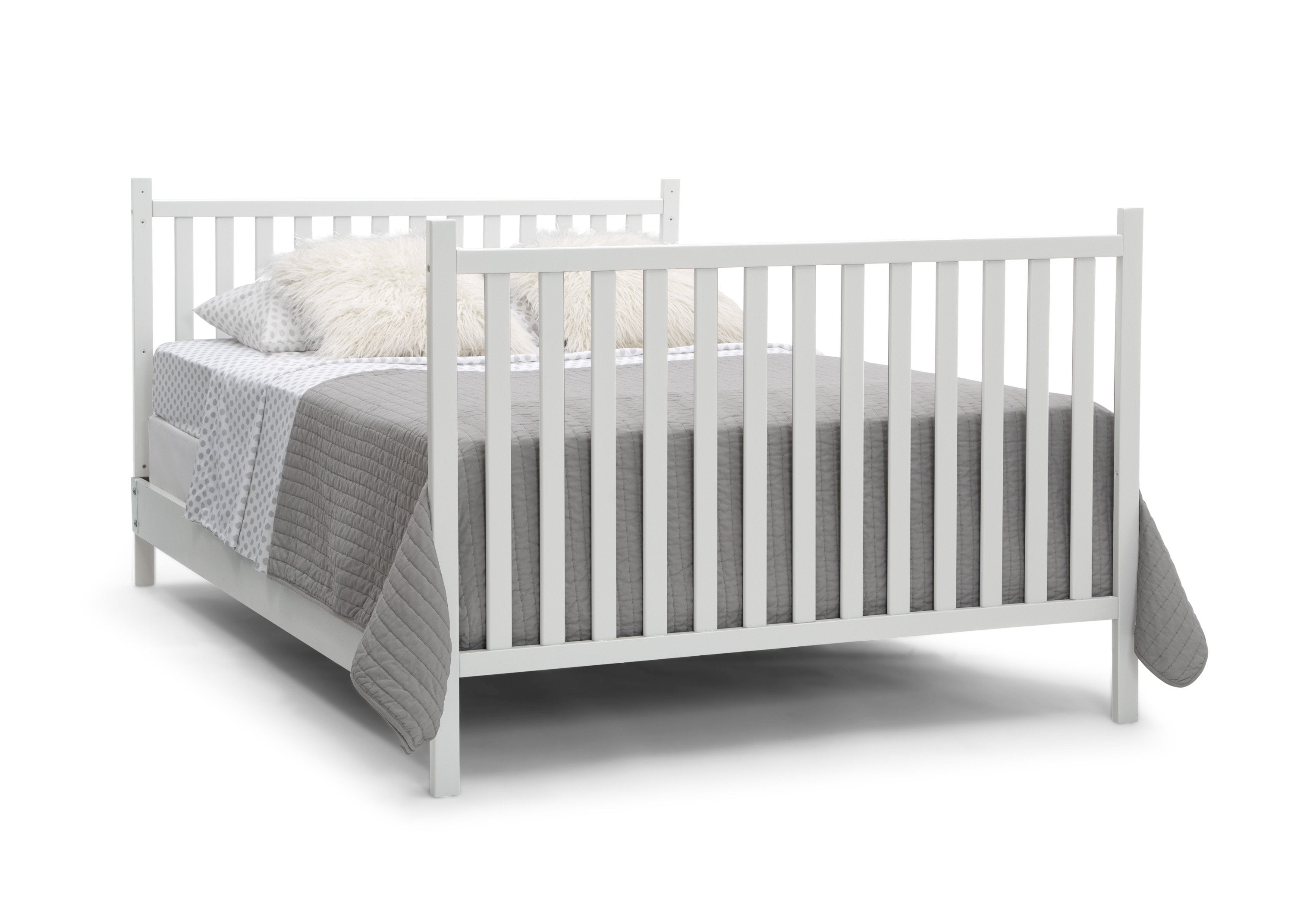 Mercer 6-in-1 Convertible Baby Crib with Toddler Rail - White Nursery Furniture for Newborn to Full Size Bed | Perfect for Nursery, Bedroom & Guest Room
