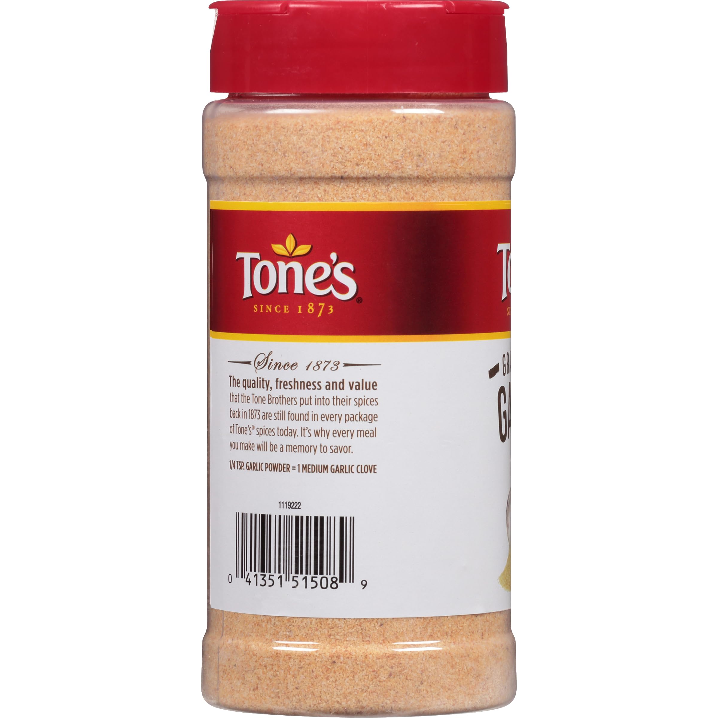 Tones Granulated Garlic 11 Ounce (Pack of 6) | Pure & Natural Garlic Powder for Cooking, Baking & Seasoning | Perfect for Italian Dishes, Soups, Sauces & BBQ