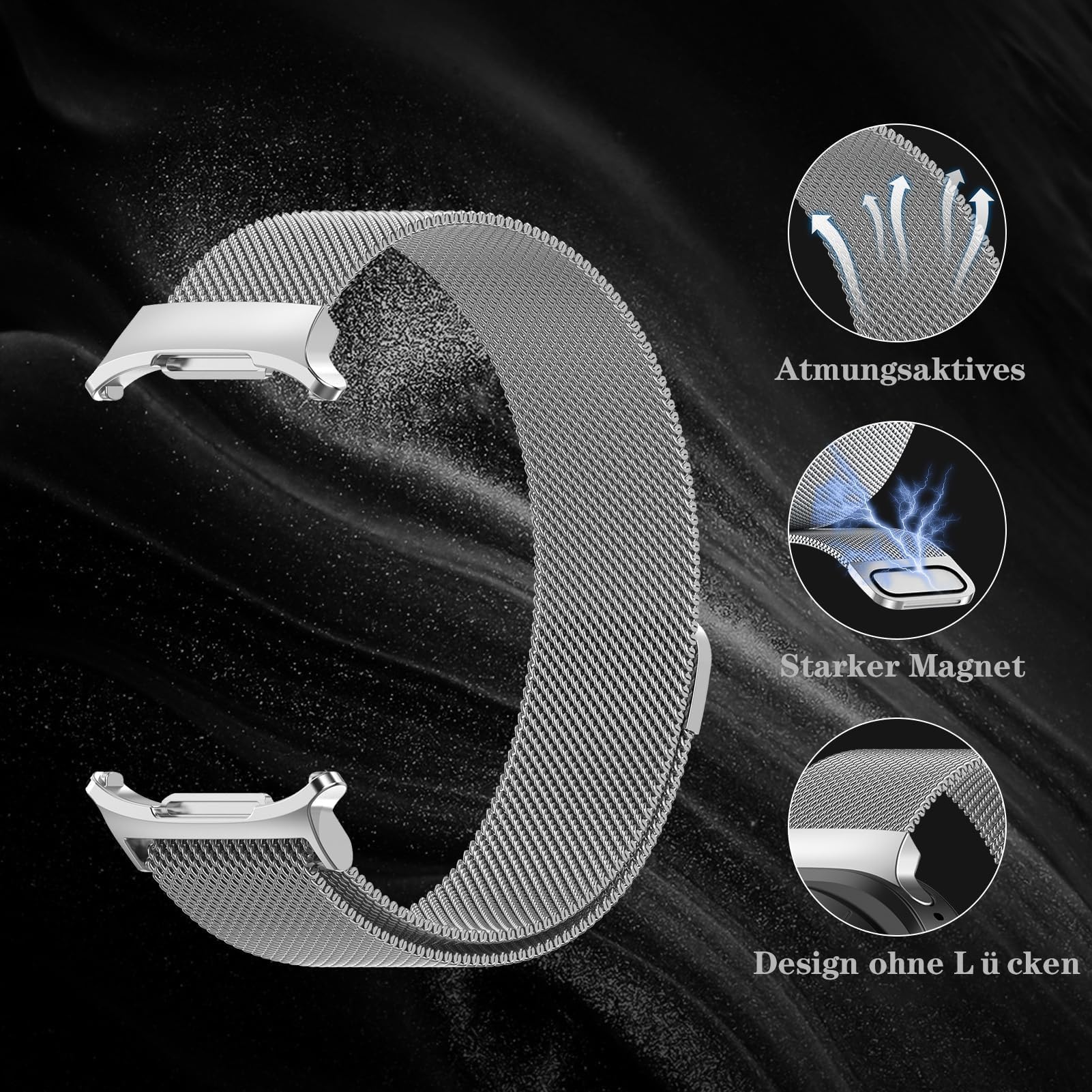 Magnetic Strap for Samsung Galaxy Watch Ultra 47mm - Stainless Steel Milanese Loop Band for Men & Women | Perfect for Workouts & Daily Wear