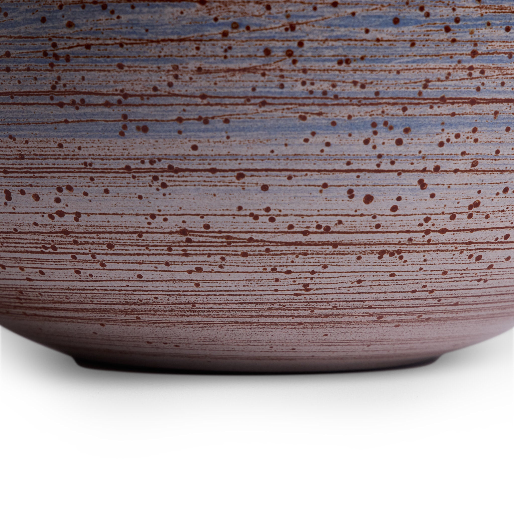 John's Handmade Wire Combed Opal Pacific / Buckwheat / Brick Ceramic Bowl - Perfect for Serving Salads, Soups & Home Decor