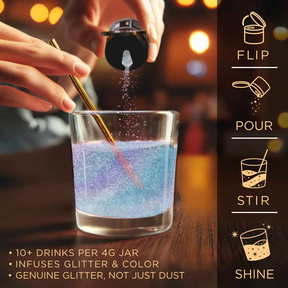 Blue Iridescent Brew Glitter® - Premium Private Label Cosmetic Glitter for DIY Crafts, Nail Art & Festival Makeup