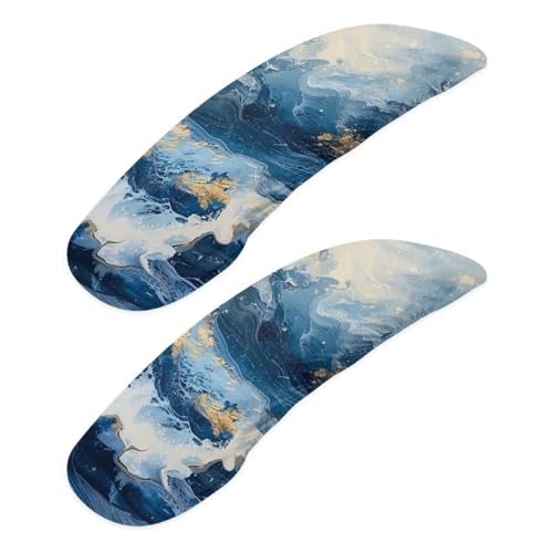 Blue Gold Ocean Marble