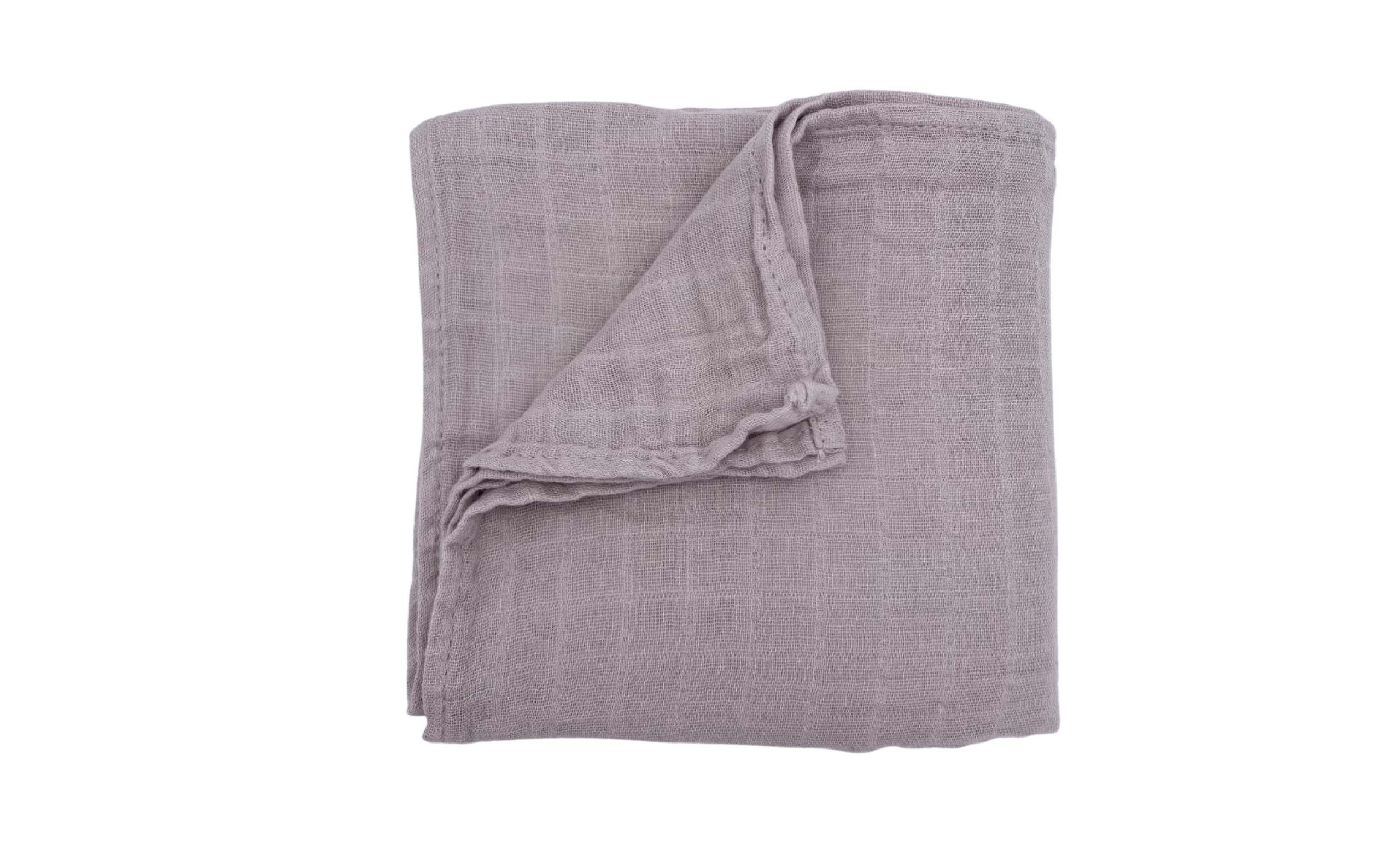 Organic Grey Muslin Swaddle Blankets for Newborn Babies - Soft & Breathable Cotton Baby Wrap for Boys & Girls | Perfect for Swaddling, Nursing, Stroller & Photo Shoots