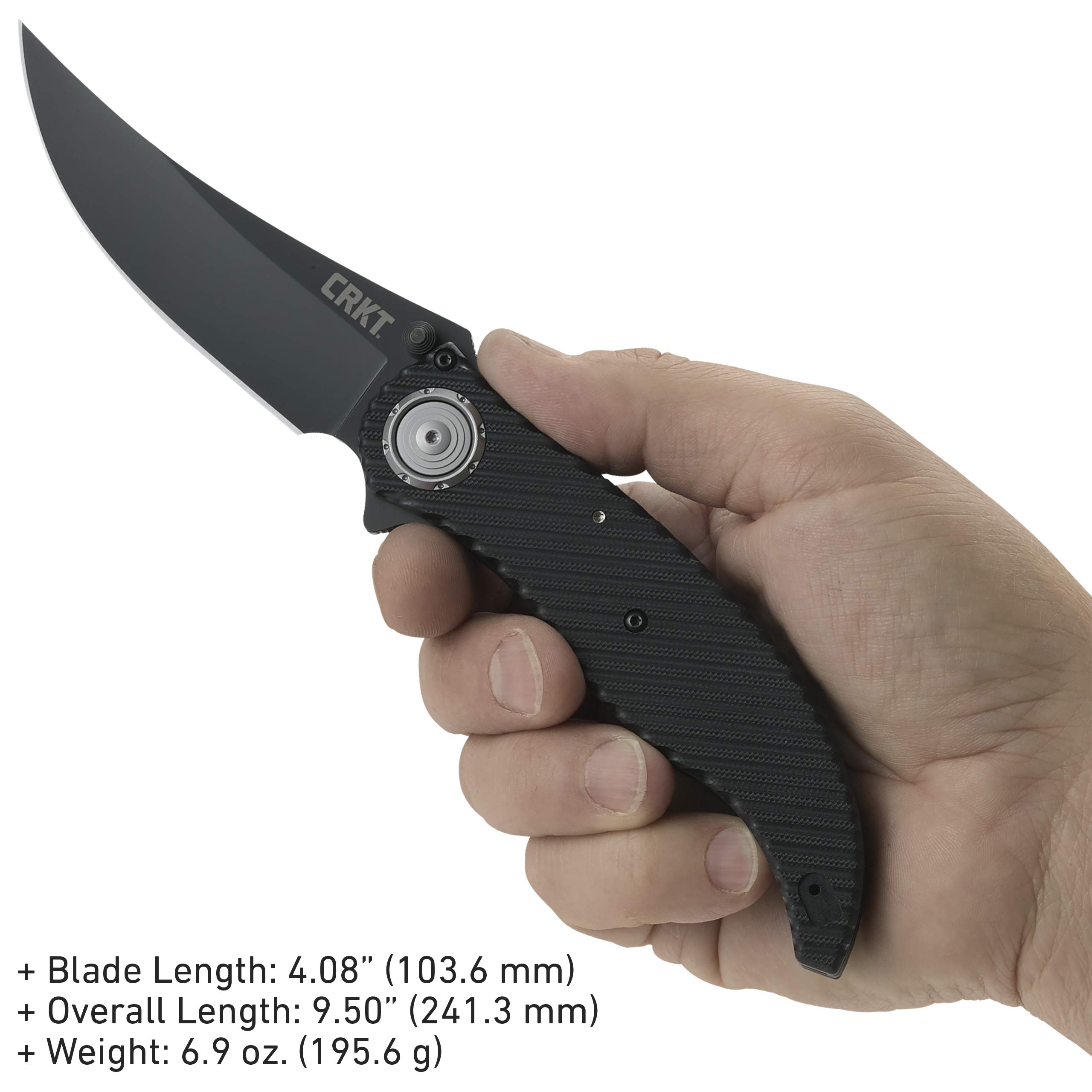 CRKT Clever Girl Folding Pocket Knife - Heavy Duty EDC with Black Blade, Flipper Open & Deadbolt Lock | IKBS Ball Bearing Pivot & G10 Handle (Model 2640) | Perfect for Camping, Hiking & Everyday Carry Tasks