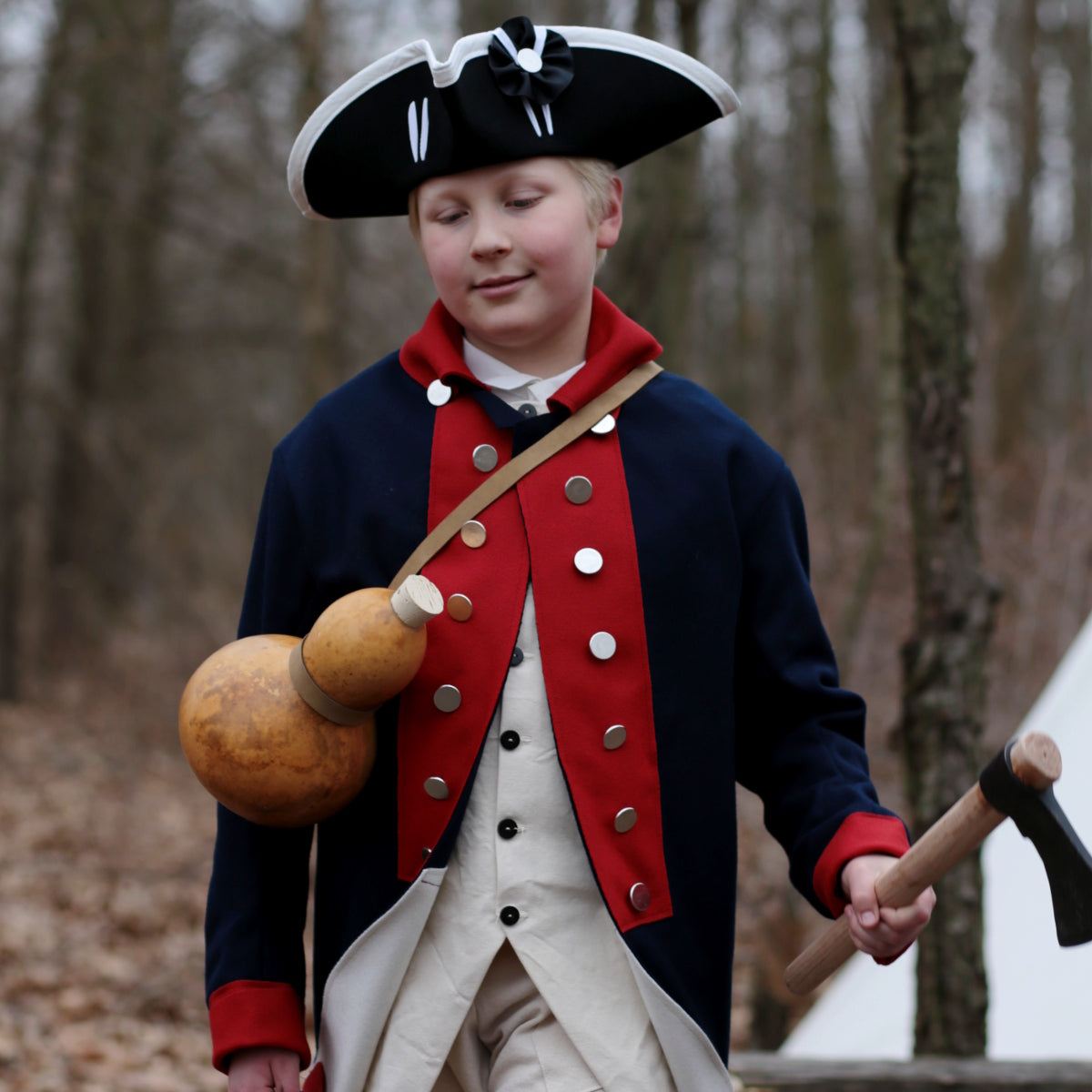 Revolutionary War Coat for Boys - Authentic Colonial Costume Jacket for Kids - Perfect for Halloween, Historical Reenactments & School Plays