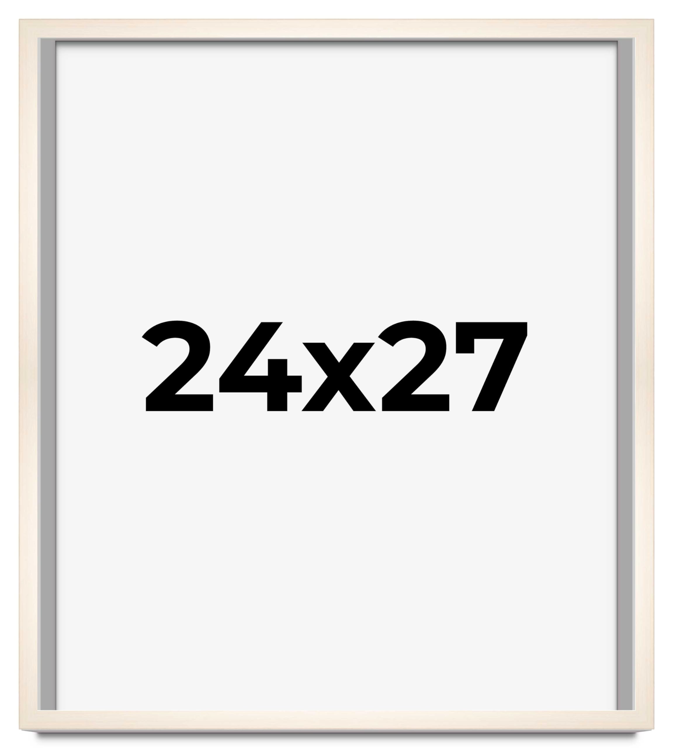 CountryArtHouse 24x27 Inch Whitewashed Solid Wood Picture Frame - 0.8125