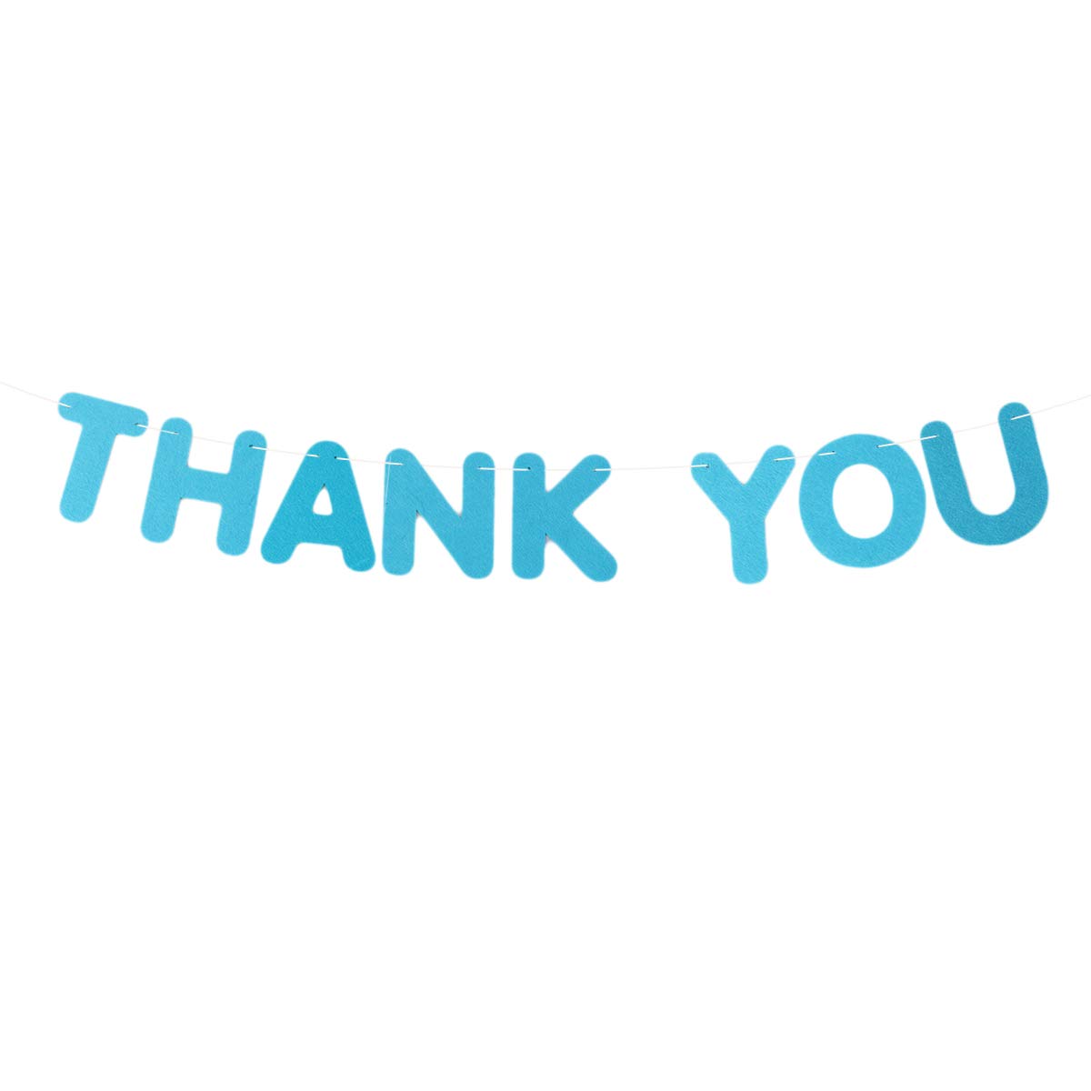 Amosfun Thank You Wedding Bunting Banner - Blue Hanging Garland Decoration for Wedding, Thanksgiving, Mother's Day & Party Supplies | Perfect for Indoor/Outdoor Celebrations & Festive Decor