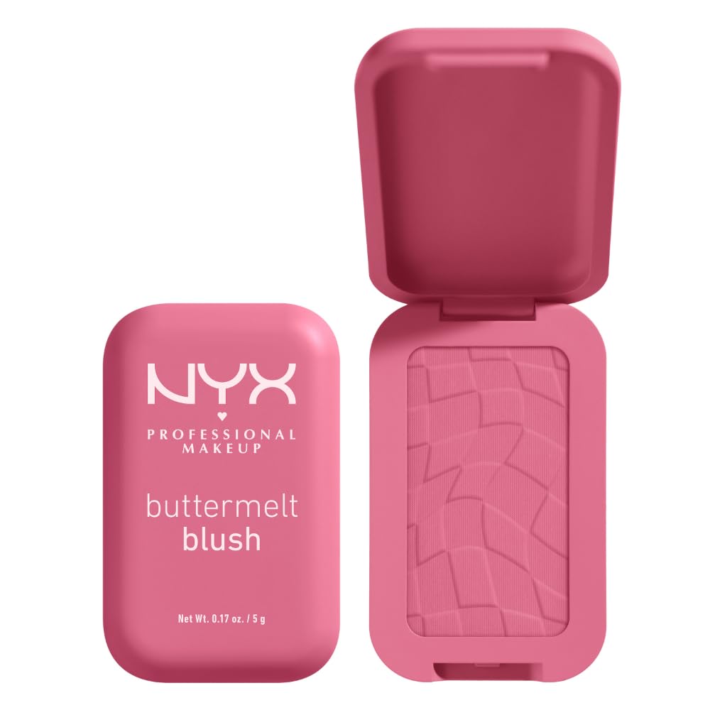 NYX Professional Makeup Buttermelt Powder Blush - Long-Lasting 12HR Fade & Transfer-Resistant Vegan Blush for Natural Flush | Perfect for Everyday Wear, Date Night & Special Occasions