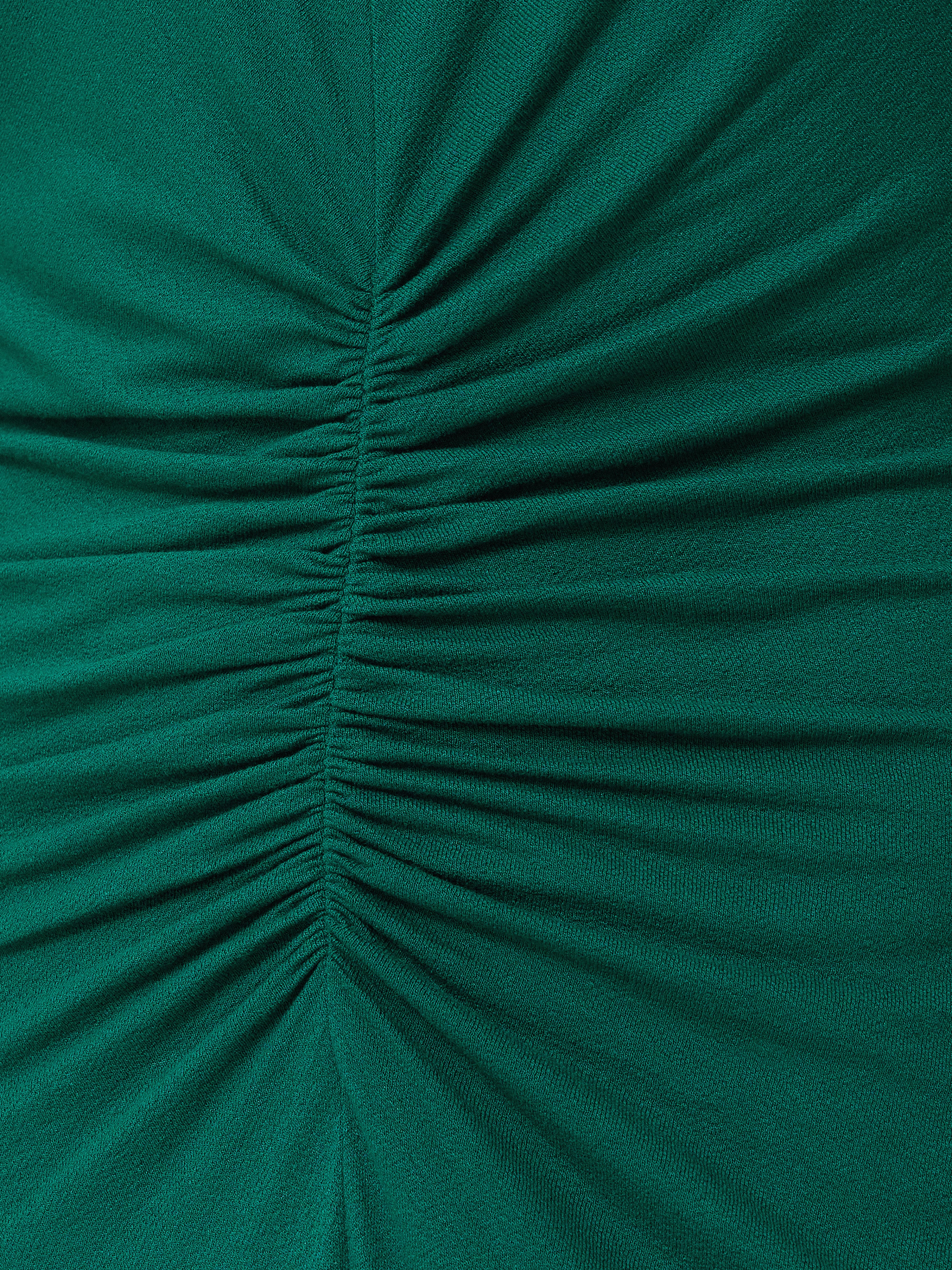 Elegant Green Crepe Flutter Sleeve Dress for Women - Perfect for Summer Parties, Weddings & Date Nights