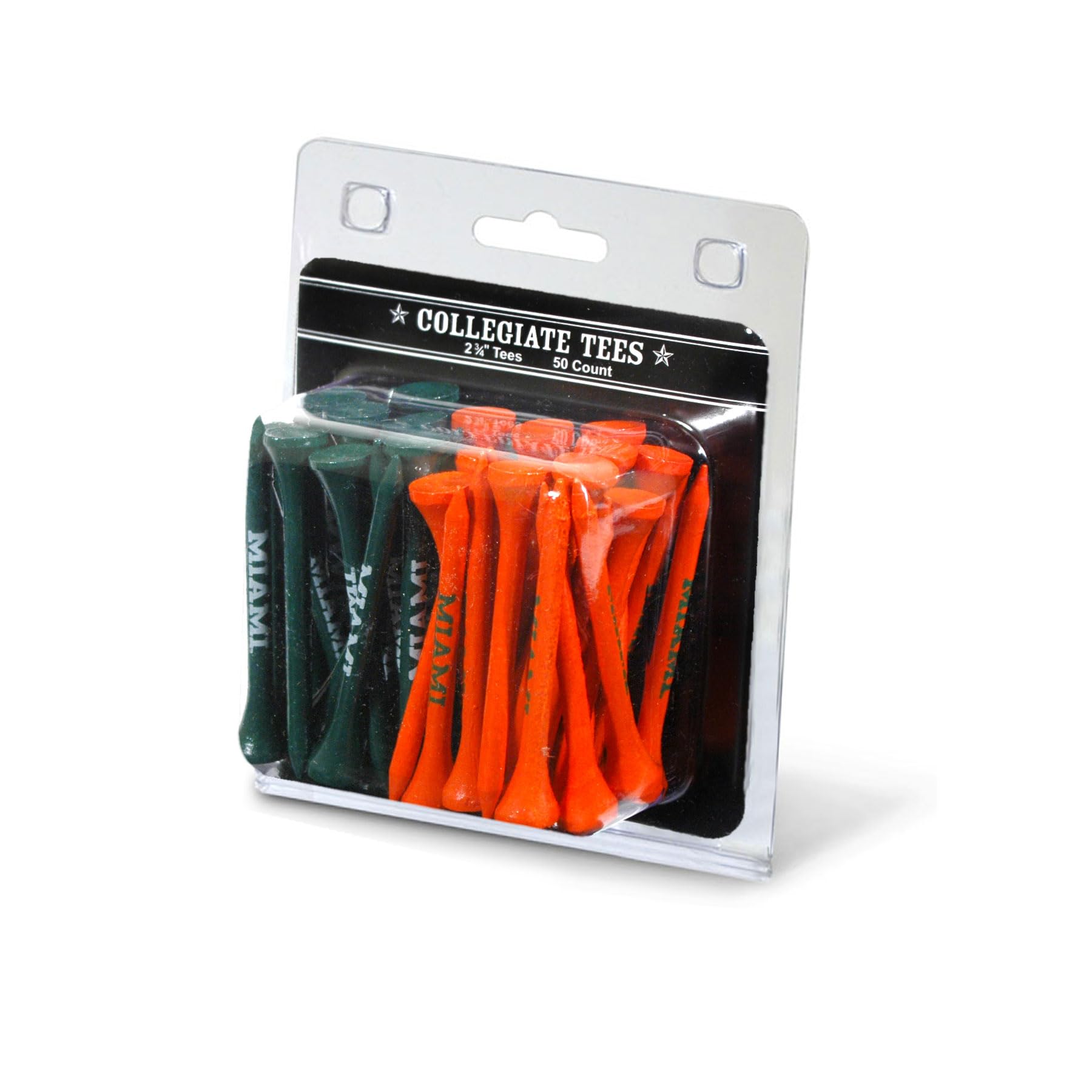 Team Golf NCAA Golf Tees - Pack of 50, Durable Wooden Golf Tees for Driving Range & Course Play - Perfect for College Sports Fans & Golf Enthusiasts
