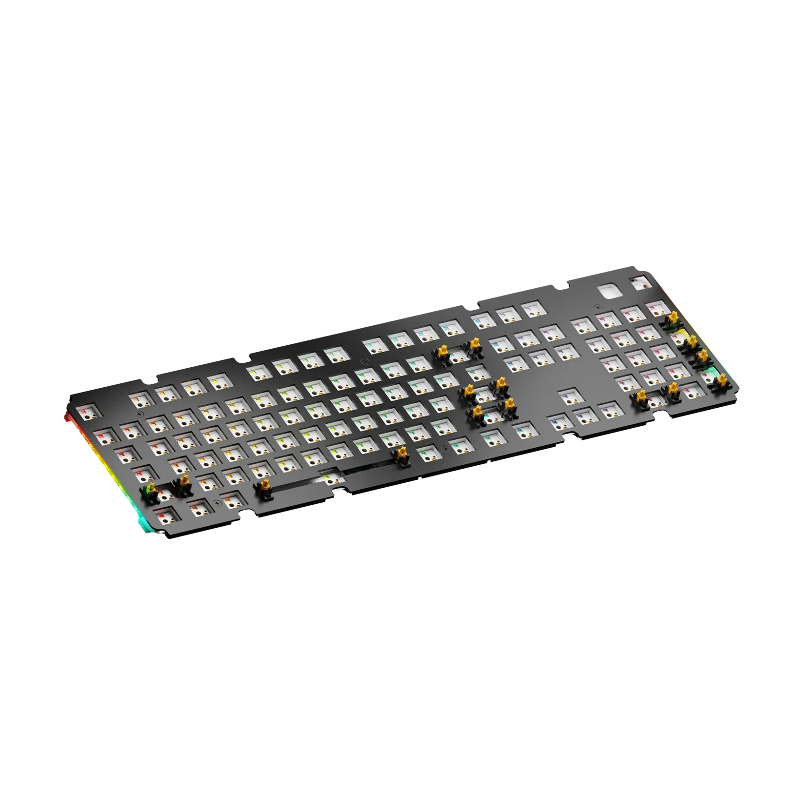 GMMK 3 Mechanical Keyboard Switch Plate - 100% Aluminum ANSI Layout (Black) for Custom Gaming & Typing Setup