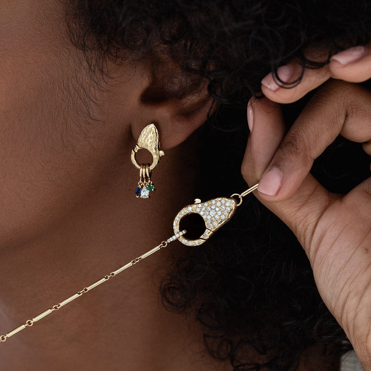 Elegant Lock Earrings for Women - Gold & Silver Dangle Hoop Earrings - Perfect for Parties, Weddings & Everyday Wear