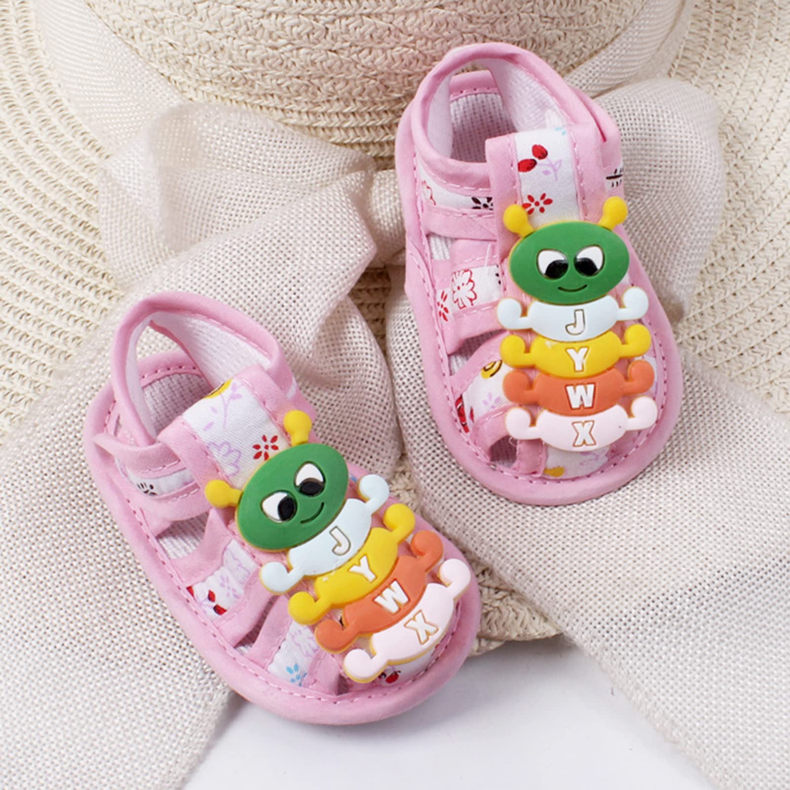 Cute Cartoon Baby Sneakers for Newborns - Non-Slip Infant Walking Shoes for Boys & Girls - Comfortable Flat Toddler Shoes for Dresses & Outdoor Play - Perfect for First Steps, Playdates and Special Occasions