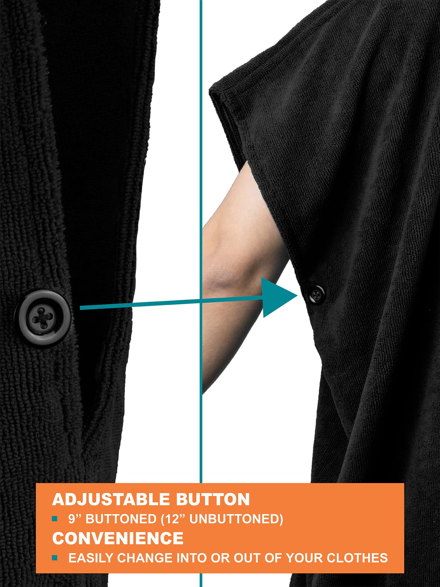 **SUN CUBE Quick-Dry Surf Poncho Changing Robe with Hood & Pocket - Absorbent Microfiber Wetsuit Towel for Men & Women - Perfect for Surfing, Beach, Swimming & Outdoor Activities**