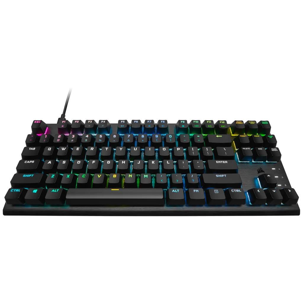 Corsair K60 PRO TKL Mechanical Gaming Keyboard - RGB Backlit, Cherry MX Red Switches, Compact Tenkeyless Design for PC Gaming & Esports | Perfect for FPS, MOBA & Typing Enthusiasts