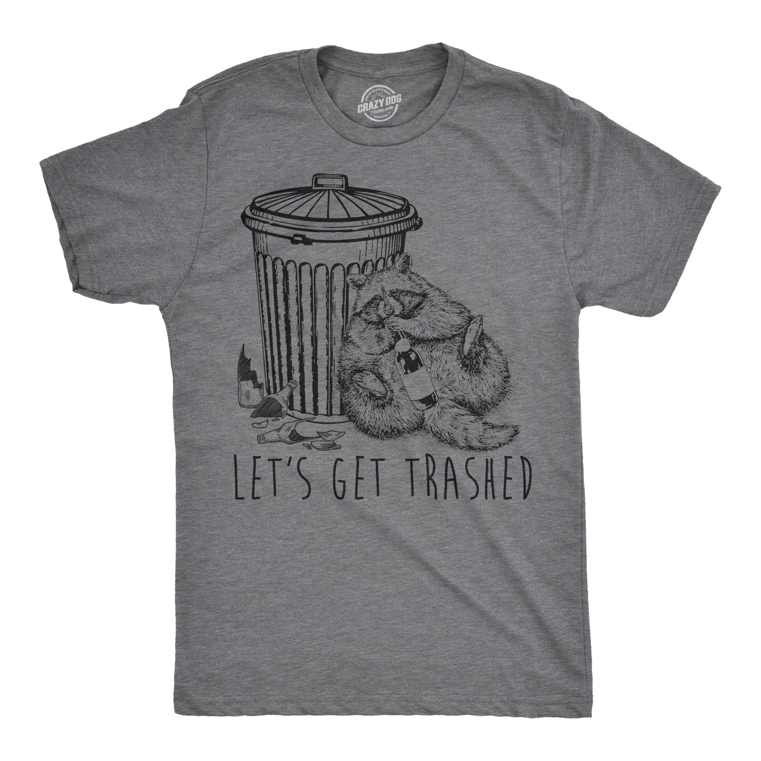 Funny Raccoon Drinking T-Shirt for Men - 