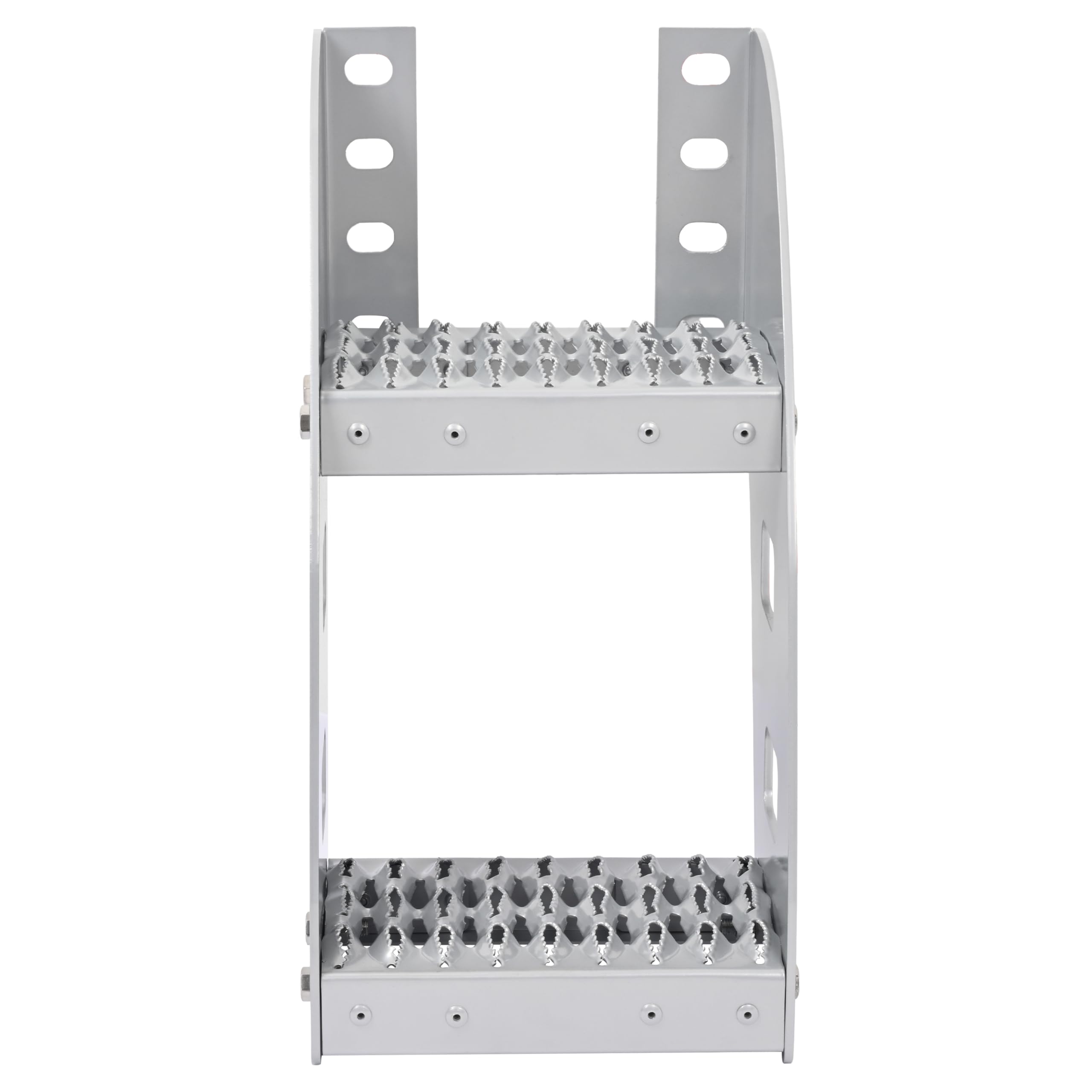KUAFU 10 Inch Aluminum Truck Step - Diamond Deck Serrated Surface - Compatible with Semi Trucks (4-Pack) - Durable & Non-Slip for Easy Access & Maintenance