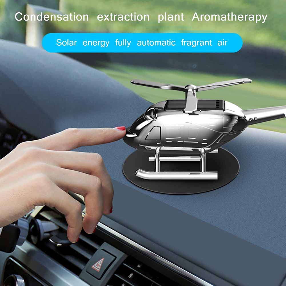 Zcargel Solar Helicopter Aromatherapy Car Freshener - Eco-Friendly Dashboard Decor & Air Diffuser for Cars, Offices, and Home Spaces | Perfect Gift for Car Enthusiasts
