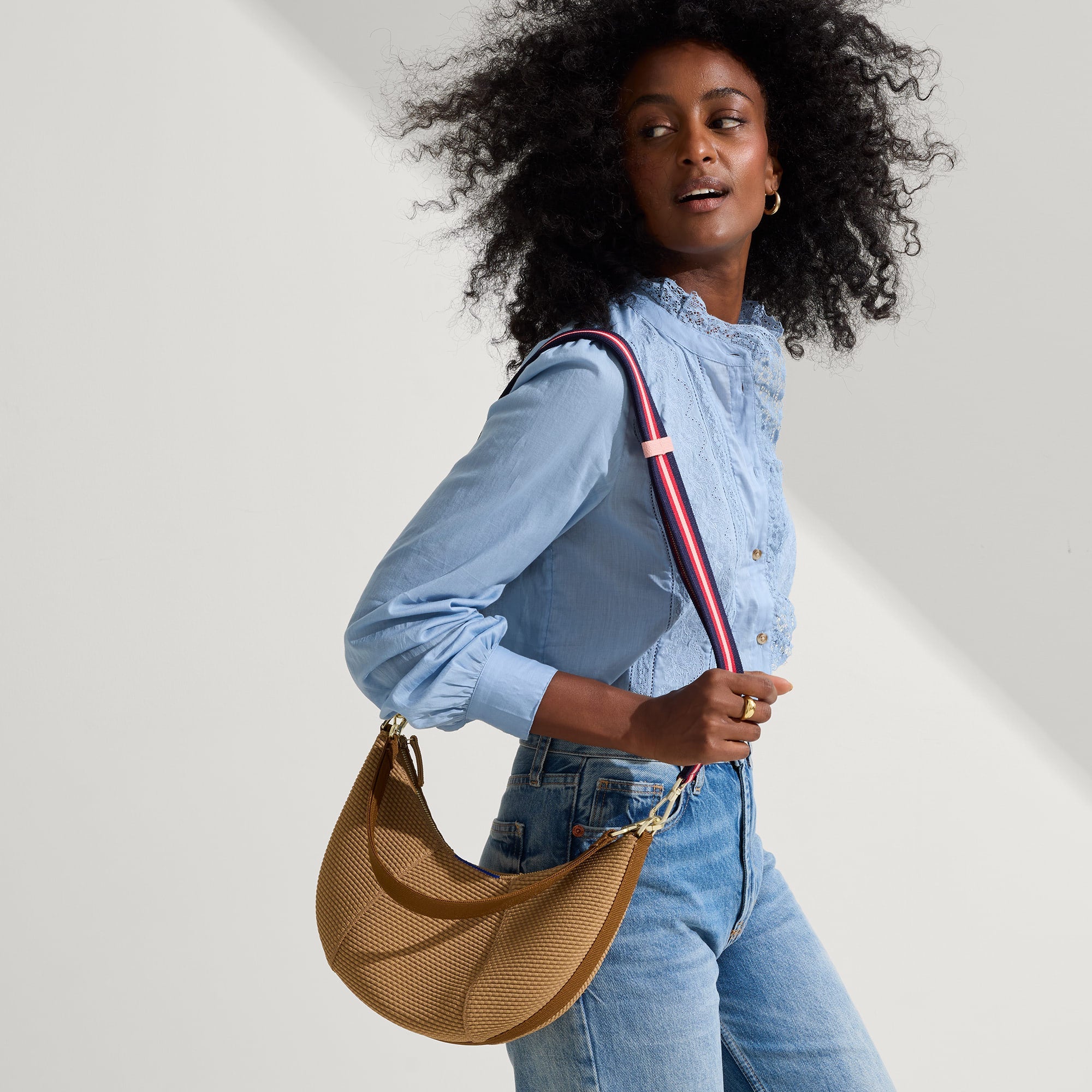 Stylish Crossbody Strap with Confetti Stripe Design - Perfect for Everyday Use, Travel & Hands-Free Convenience