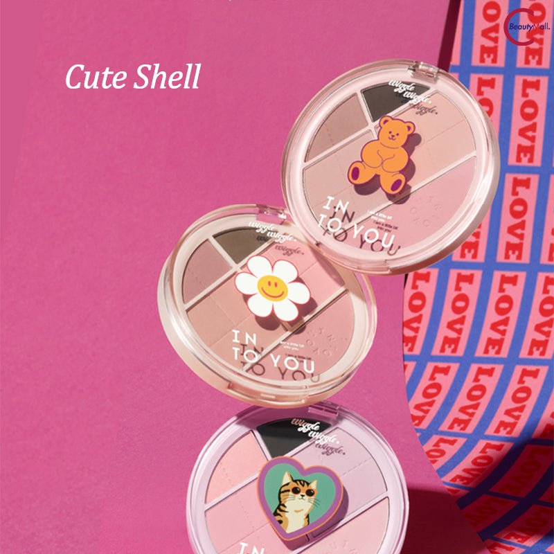 INTO YOU x Wiggle Wiggle Atmosphere 5-Color Eyeshadow & Blush Palette - Perfect for Day to Night Makeup Looks