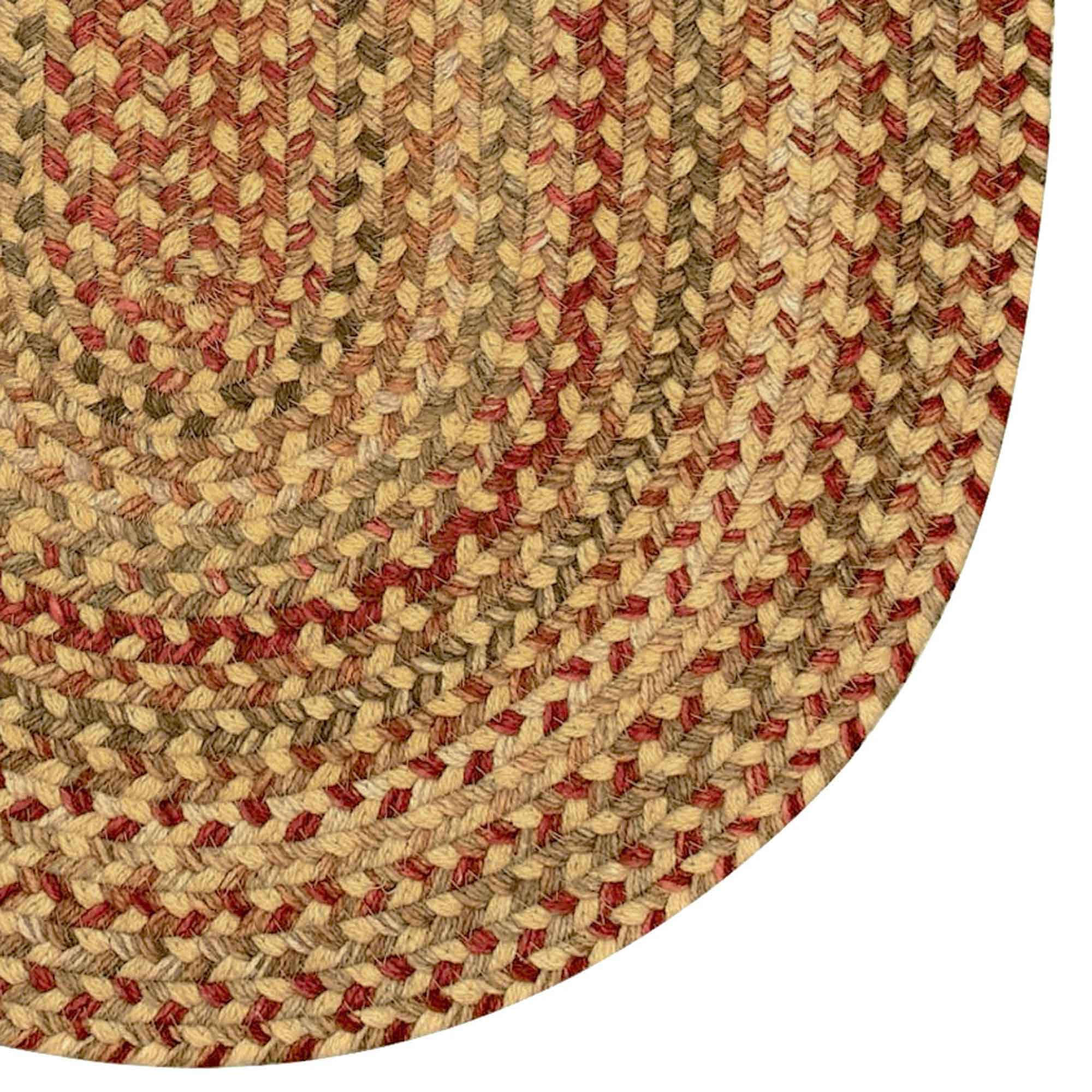 Capel Rugs Manchester Braided Runner Rug 2x9 Feet - Gold Hues Home Decor for Hallway, Kitchen, or Entryway