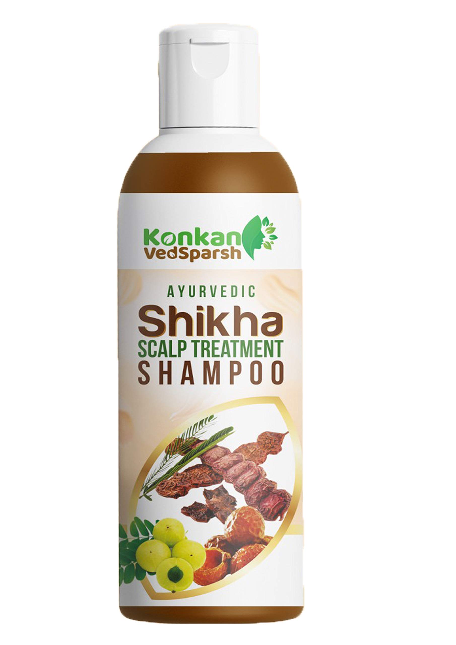 KONKAN VEDSPARSH-SHIKHA Ayurvedic Shampoo 120ml - Natural Scalp Treatment for Dandruff & Hair Growth | Herbal Hair Care for Dry & Itchy Scalp | Perfect for Daily Use & Ayurvedic Hair Therapy