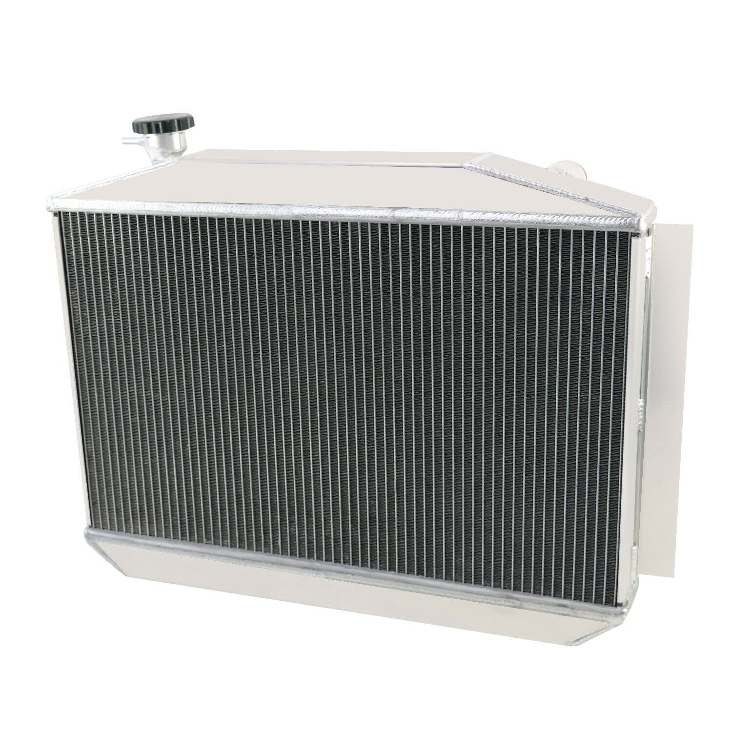 Chevy Corvette C1 350 V8 4.6L Aluminum Radiator with Shroud & Wiring Kit - Compatible with 1955-1960 Models - High Performance Cooling for Classic Car Restoration & Hot Rod Builds