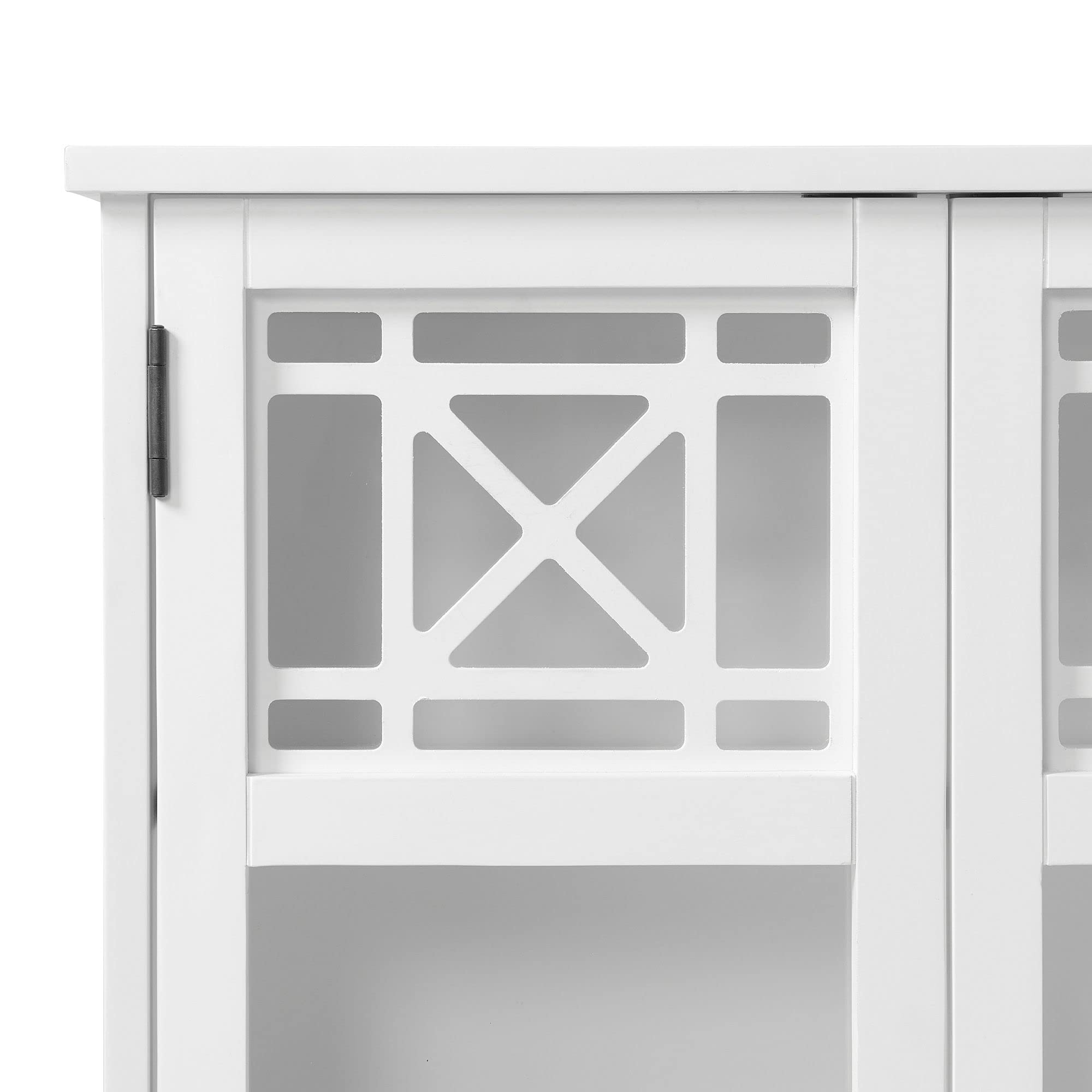 Derby White Wood Wall Mounted Bathroom Storage Cabinet - 27