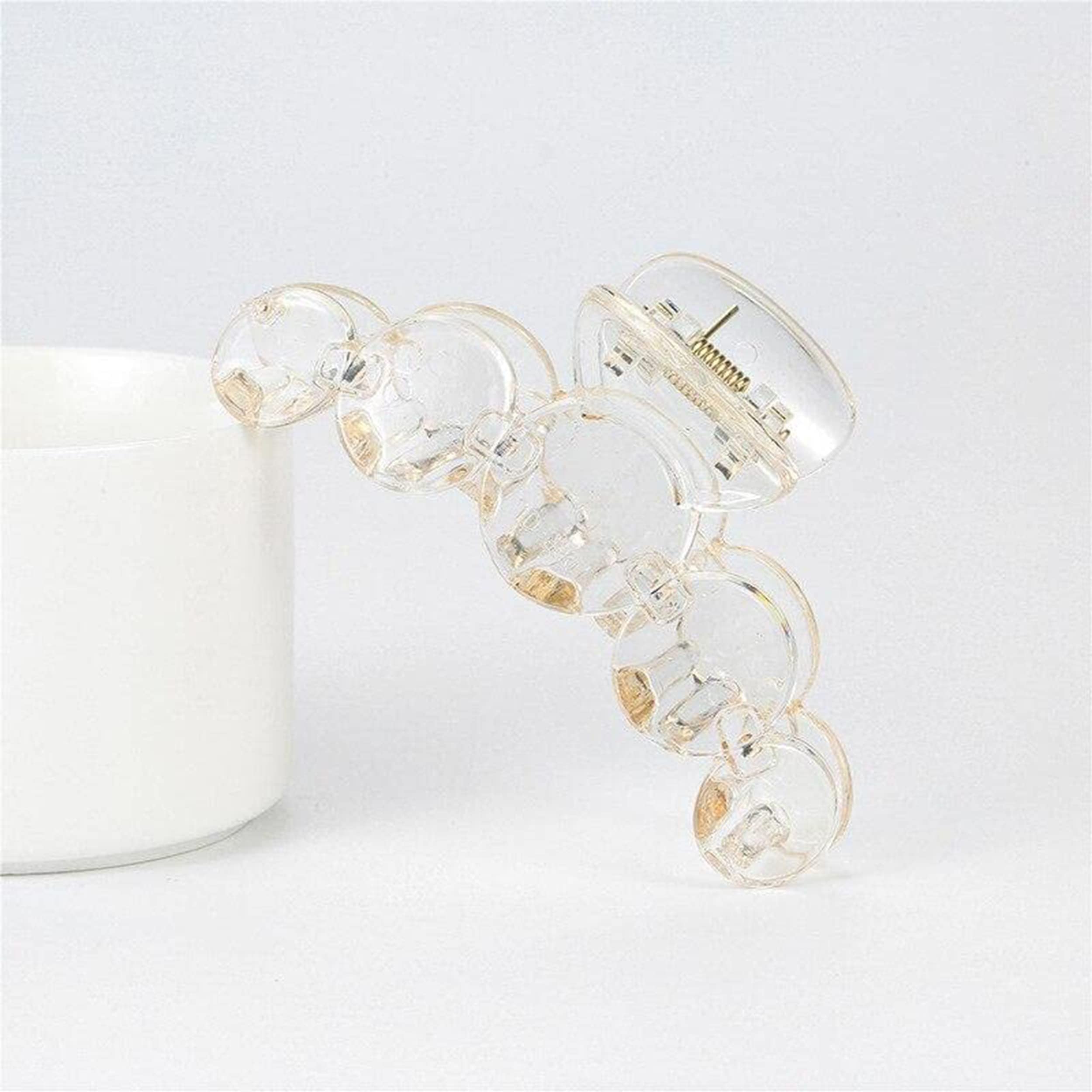 Large Transparent Hair Claw Clips for Women & Girls - Strong Hold Butterfly Jaw Clips, Banana Hair Clips for Styling (Pack of 4, Random Colors) - Perfect for Updos, Ponytails & Everyday Hairstyles