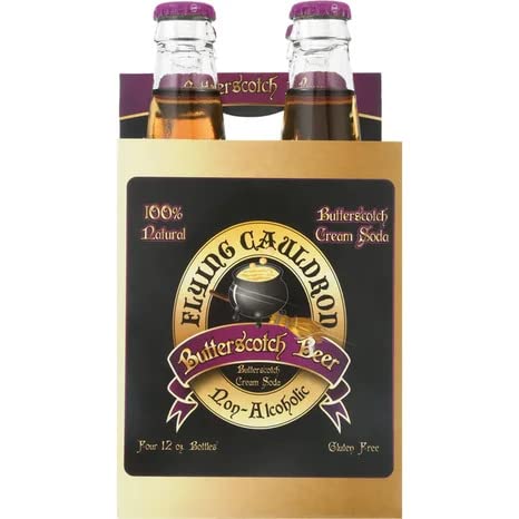 Flying Cauldron Soda - Pack of 96 (12oz Bottles) | Premium Butterscotch Cream Soda | Perfect for Halloween Parties, Themed Events & Gift Baskets
