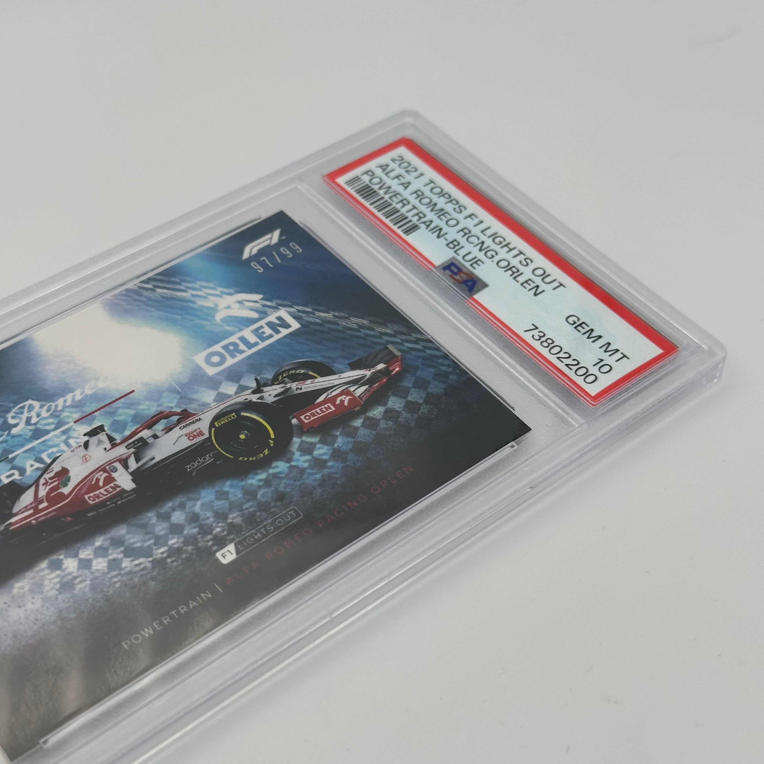 PSA 10 1997-1999 Alfa Romeo Racing Orlen Powertrain Blue Trading Card - Perfect for Collectors, Racing Enthusiasts & Display Cases
