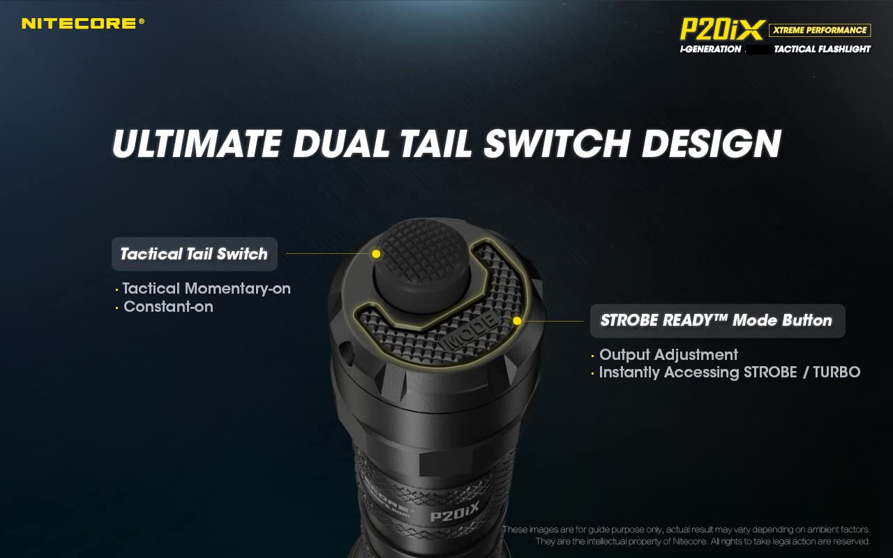Nitecore P20iX 4000 Lumen Tactical Flashlight - USB-C Rechargeable Super Bright LED Flashlight with LumenTac Organizer | Perfect for Camping, Hiking, Emergency & Outdoor Adventures
