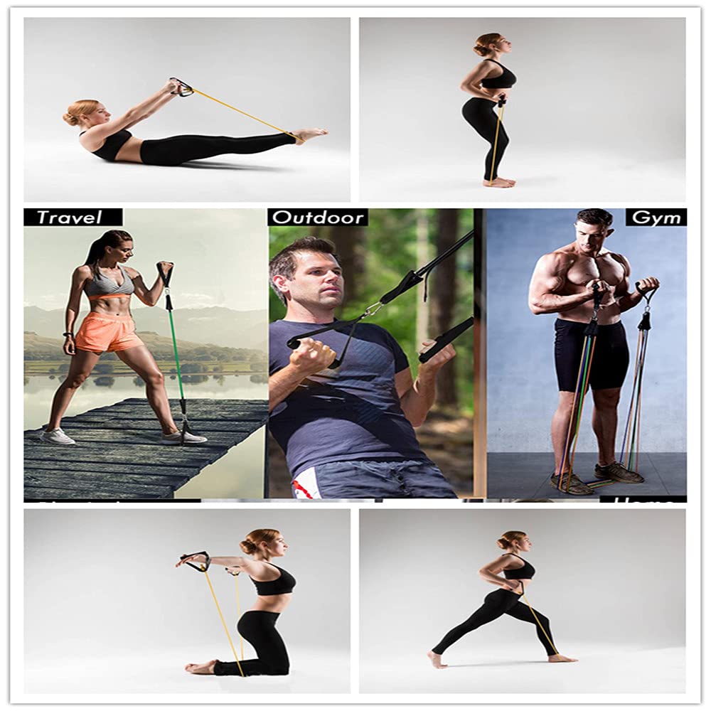 Premium Exercise Pull Handles with Dense Foam Grip - Heavy Duty Resistance Band Handles for Strength Training, Pilates, Yoga & Home Workouts - Perfect for Gym, Fitness Studio & Physical Therapy Rehabilitation