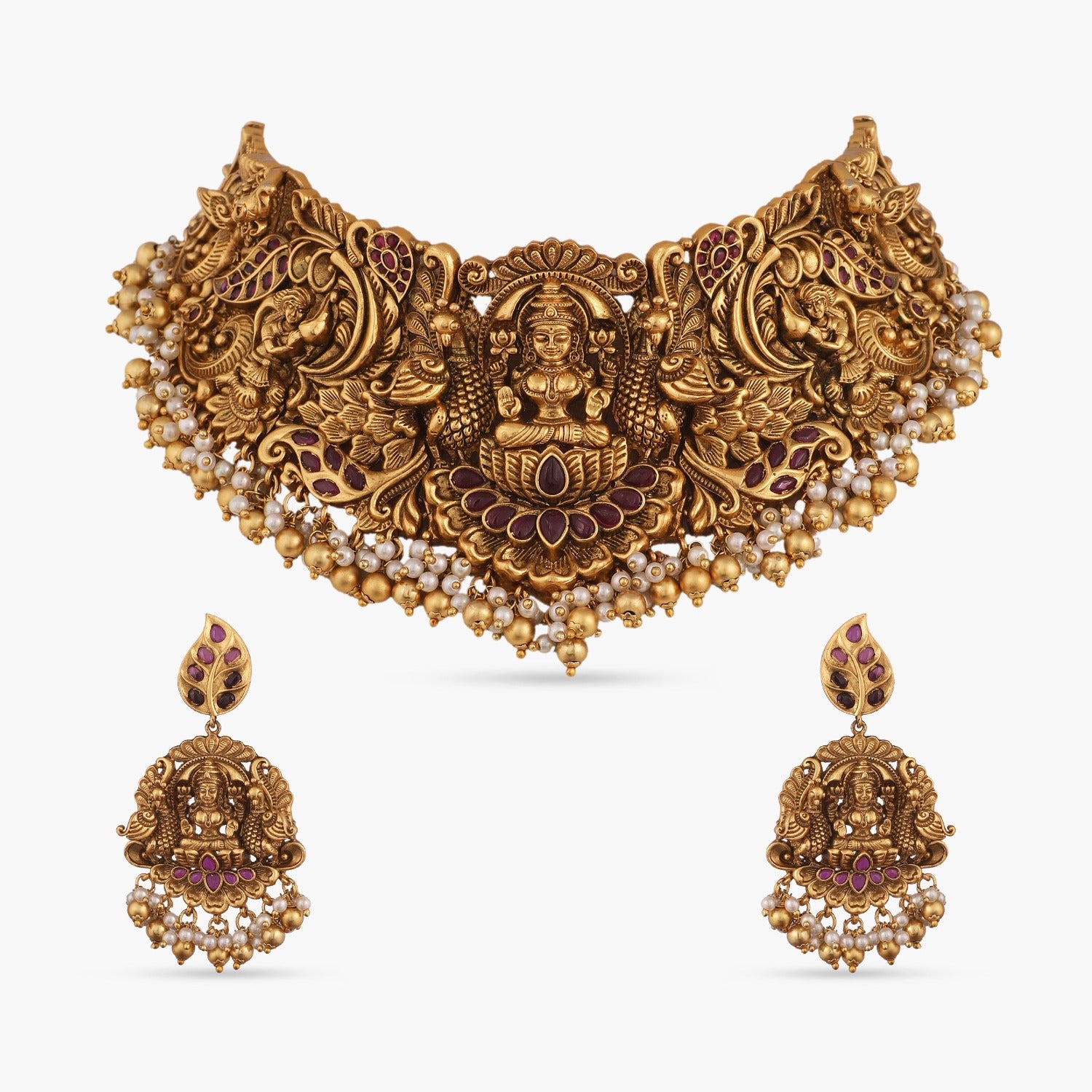 Vintage Maruka Antique Nakshi Choker Set - Handmade Ethnic Jewelry for Women - Perfect for Boho Festivals, Weddings & Special Occasions