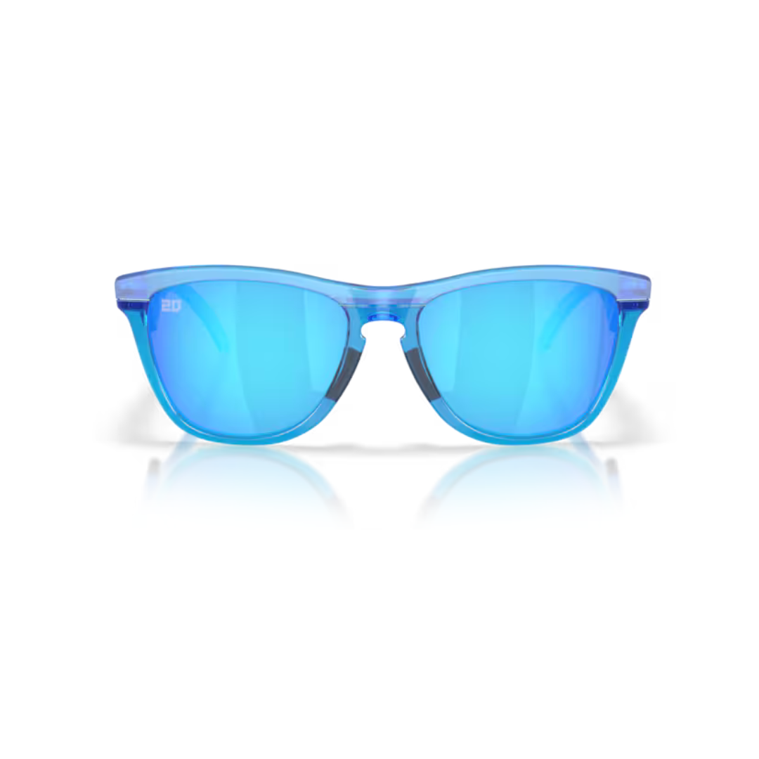 Oakley Frogskins Hybrid Sunglasses - Primary Blue/Cool Grey/Prizm Sapphire Lens (0OO9289 928903) - UV Protection, Lightweight & Stylish for Outdoor Sports, Driving & Everyday Wear