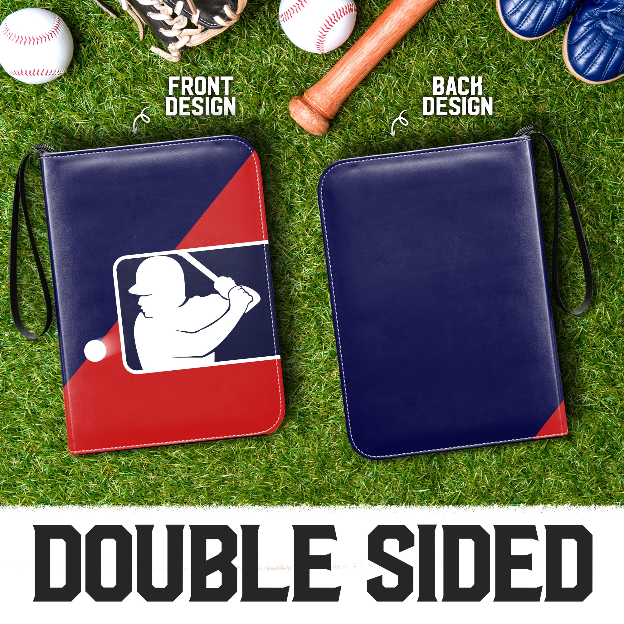 Premium Sports Card Binder with 900 Sleeves - Organize Baseball, Football & Trading Cards - Perfect for Collectors, Tournaments & Display Storage