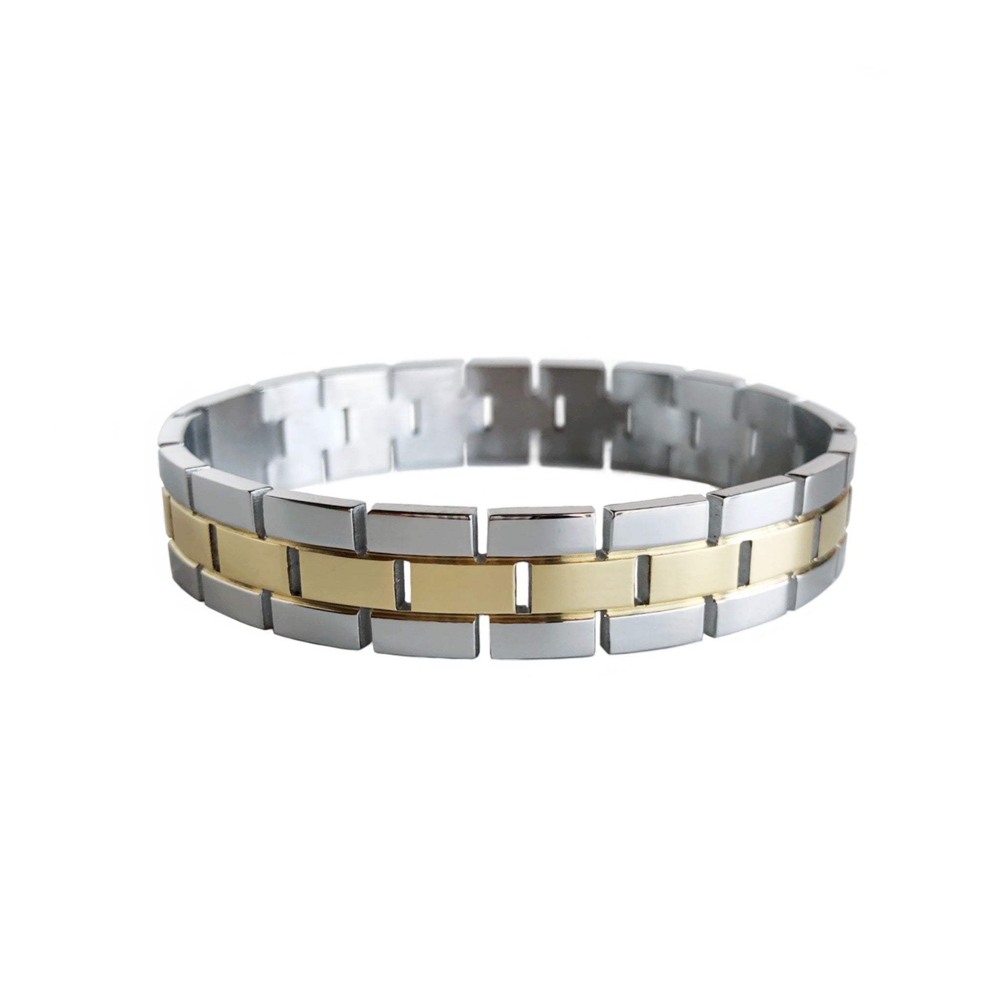 Elegant Silver & Gold Duo Bangle Set - Stackable Adjustable Bracelet for Women - Perfect for Everyday Wear, Gifts & Special Occasions