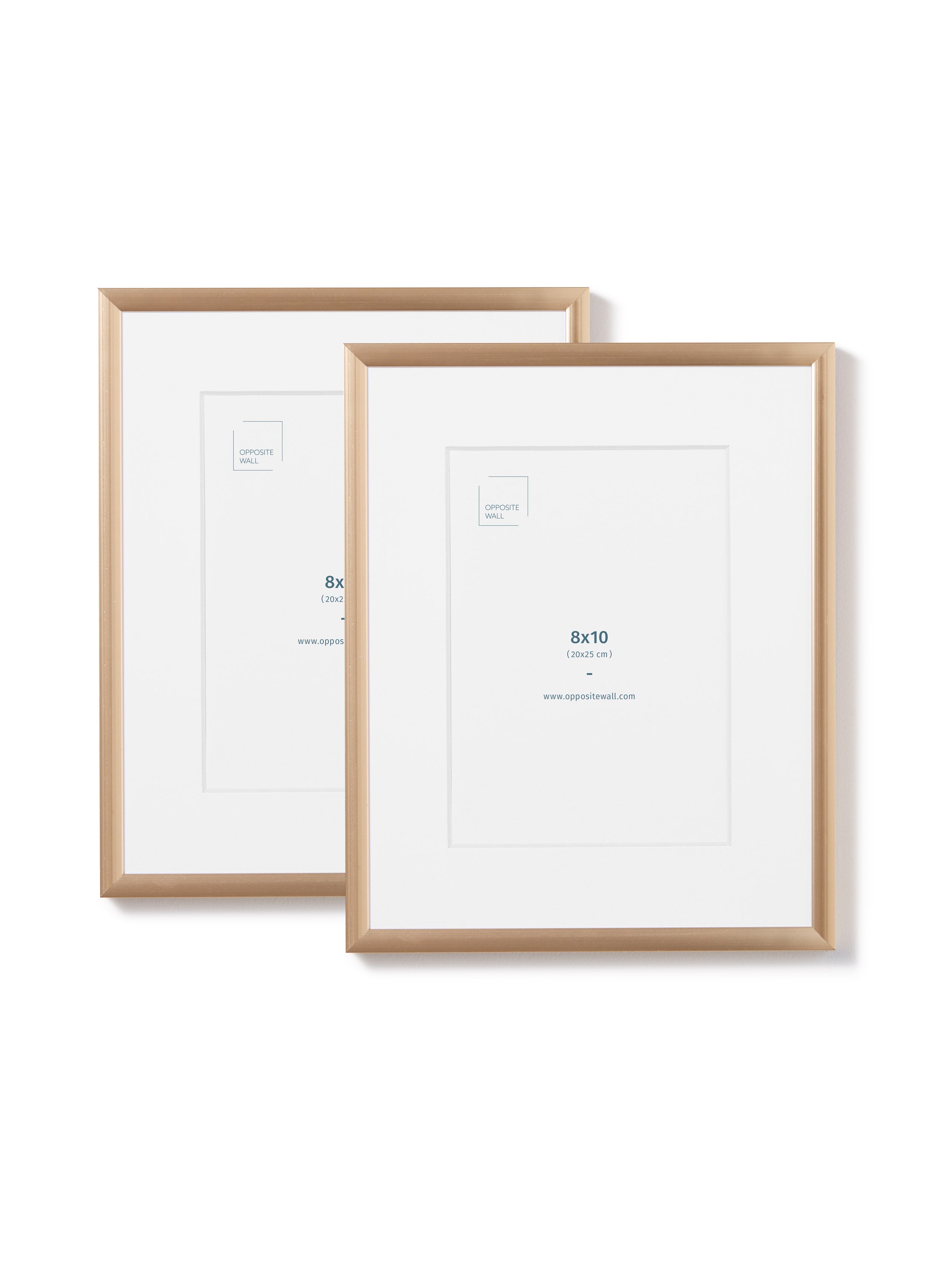 Premium Gold Metal Picture Frames (2 Pack) - 8x10 Inches | 20x25 cm - Perfect for Wall Decor, Photo Displays & Home Office Decorations